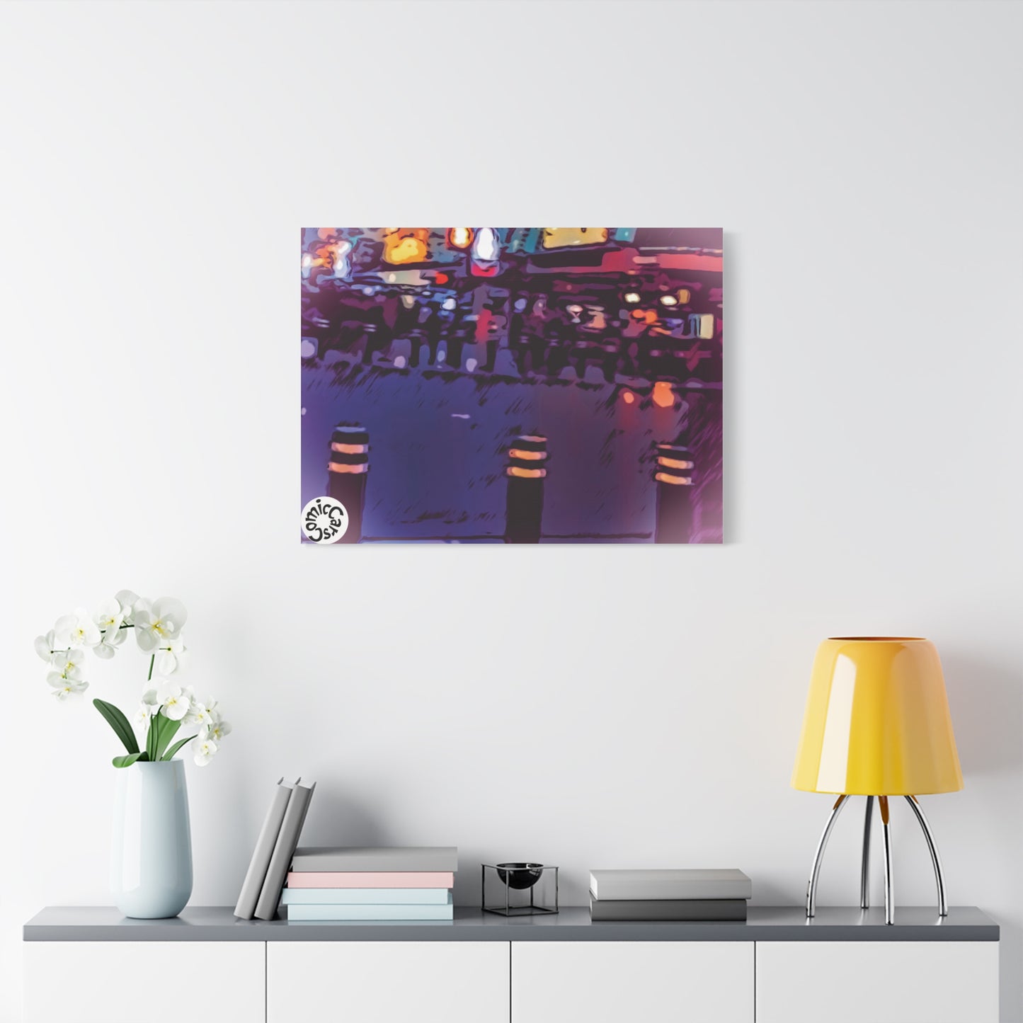Freemont Street Night Cruises Las Vegas City Matte Canvas Wall Art