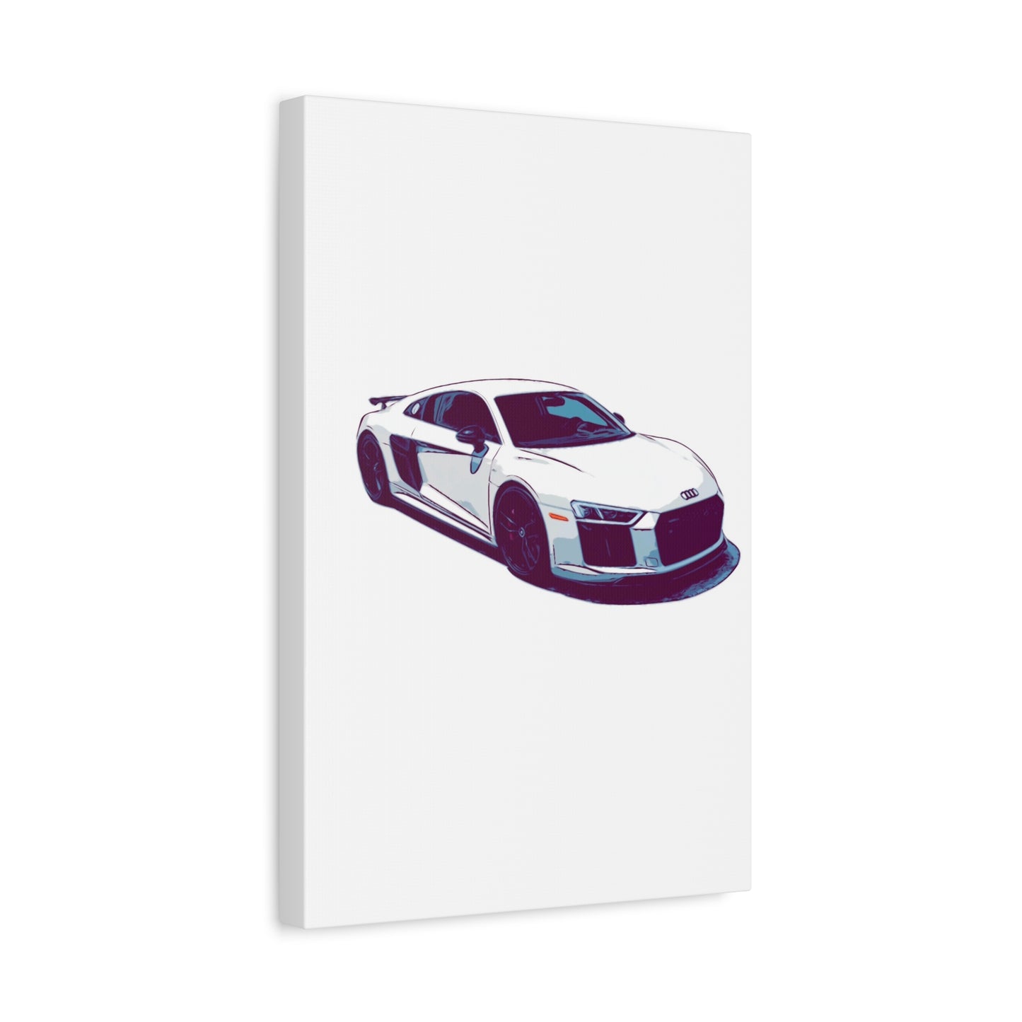 Whiteout Velocity Coupe – Clean Performance Comic Car Wall Art
