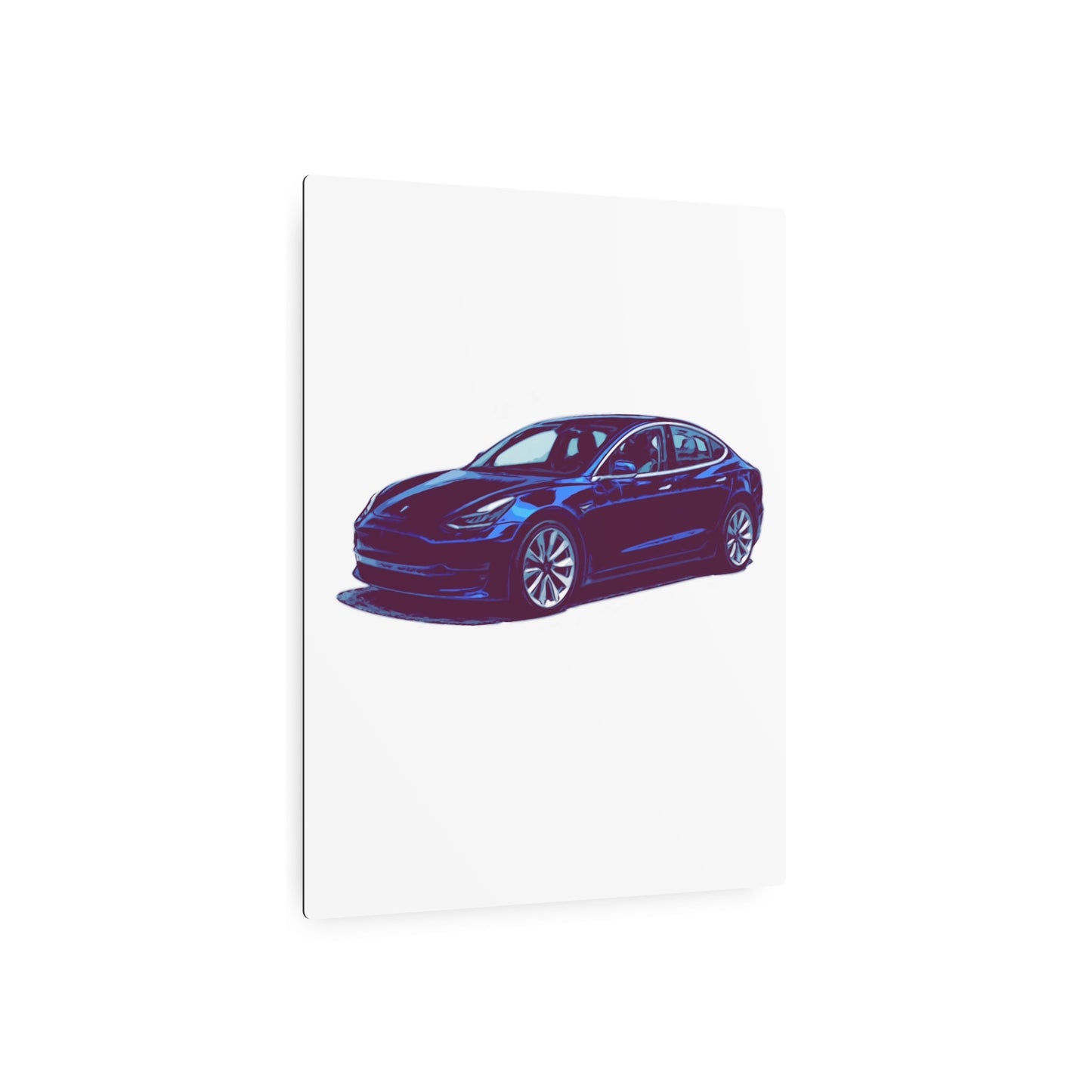 Silentshift Fastback – Modern Electric Sport Sedan Comic Car Wall Art