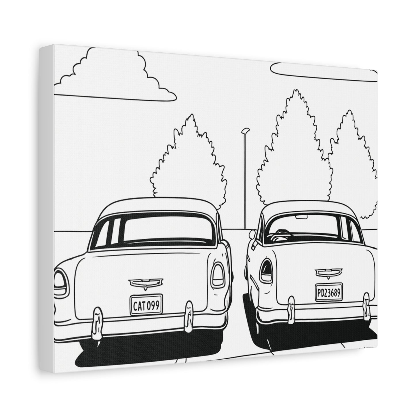 Automotive Coloring Canvas for Kids – Comic Cars™ Garage Art