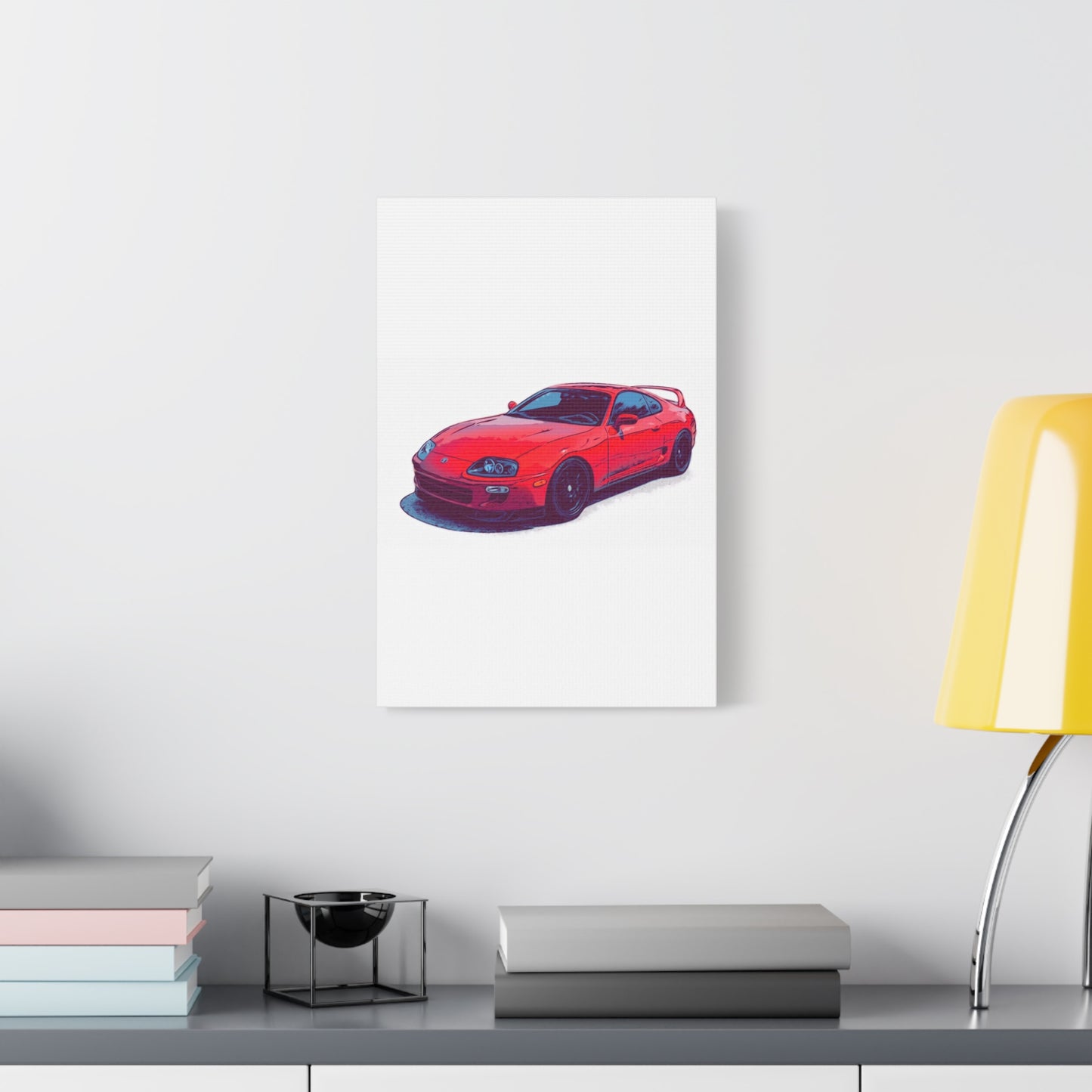 Redline Revival – 90s Japanese Sports Coupe Comic Car Wall Art