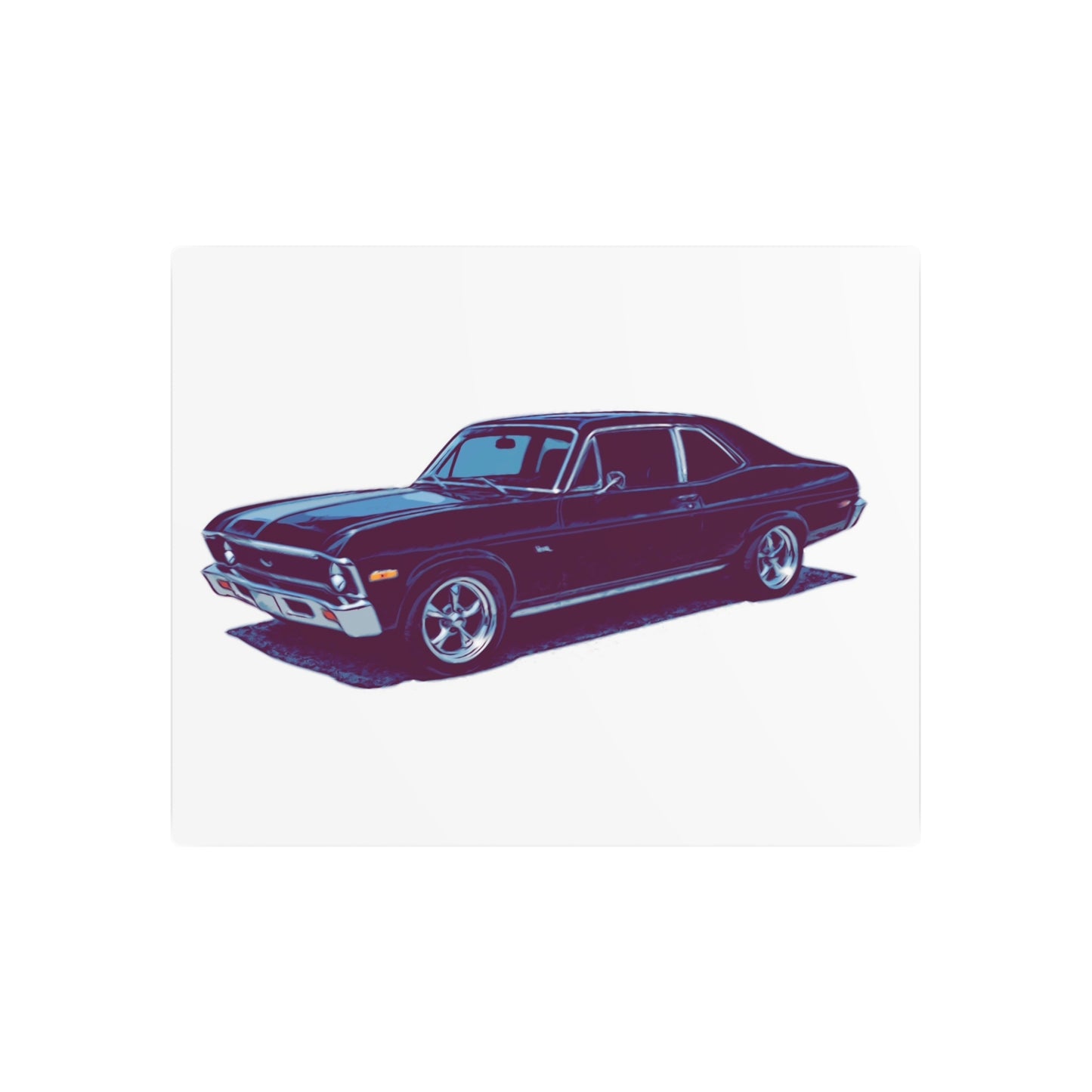 Midnight Cruiser – Classic Muscle Side Profile Comic Car Wall Art
