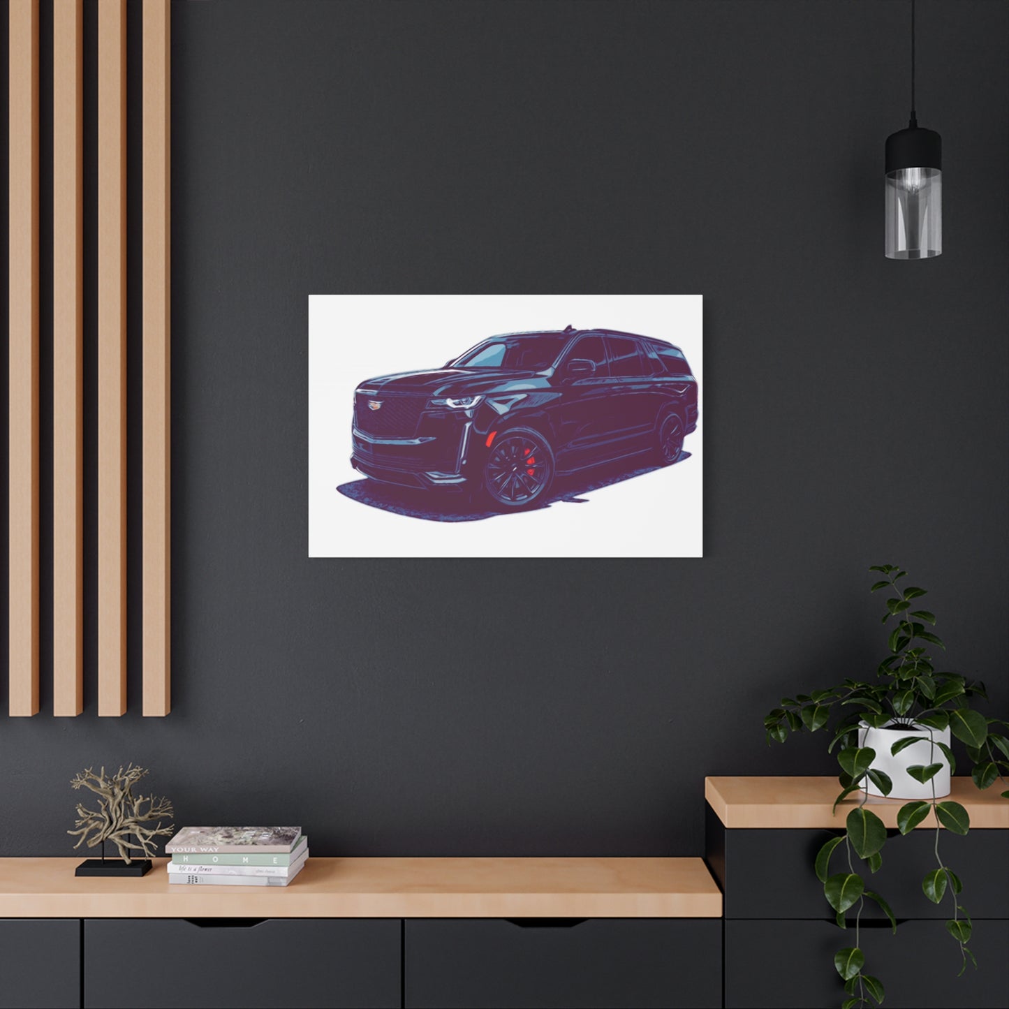 Obsidian Command – Modern Performance SUV Comic Wall Art