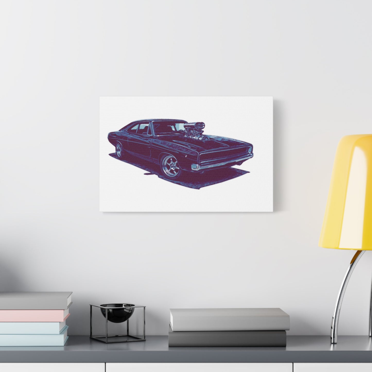 Boosted Legacy – Supercharged Classic Muscle Comic Car Wall Art