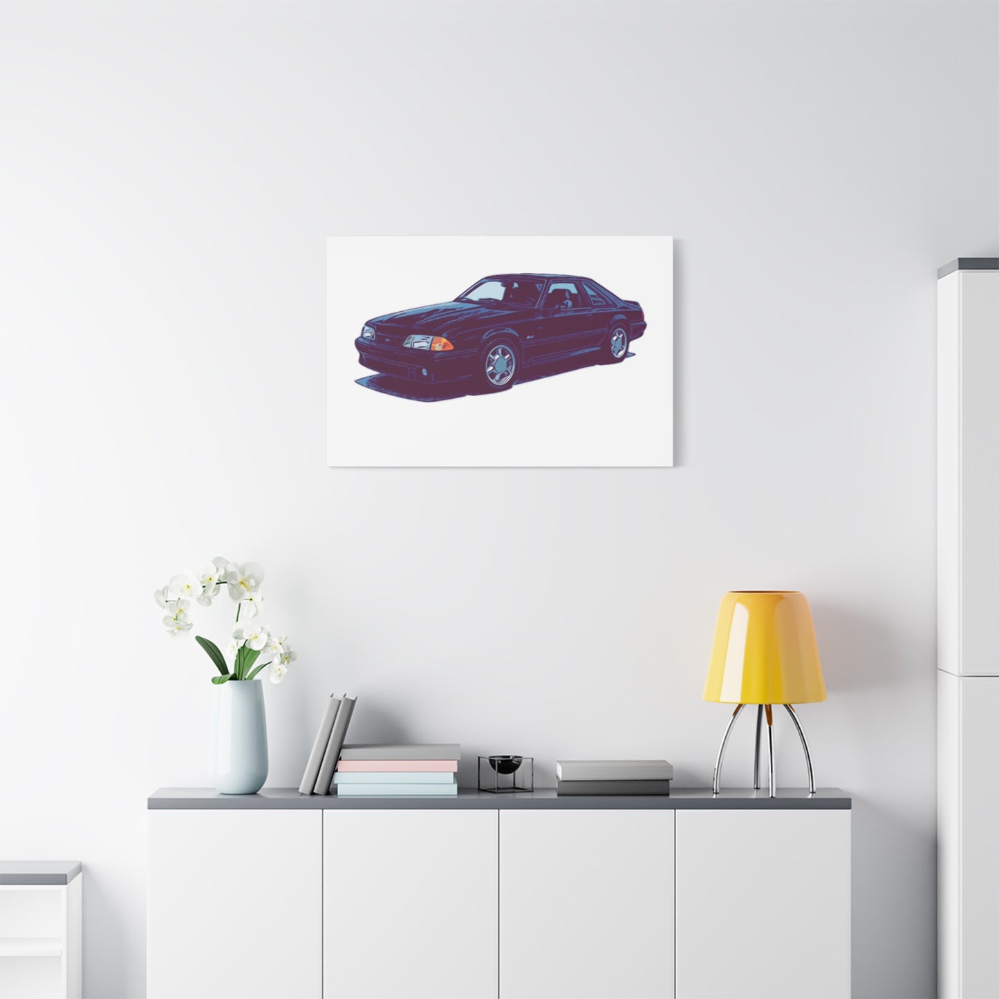 Ironline Notchback – Retro Street Coupe Comic Car Wall Art