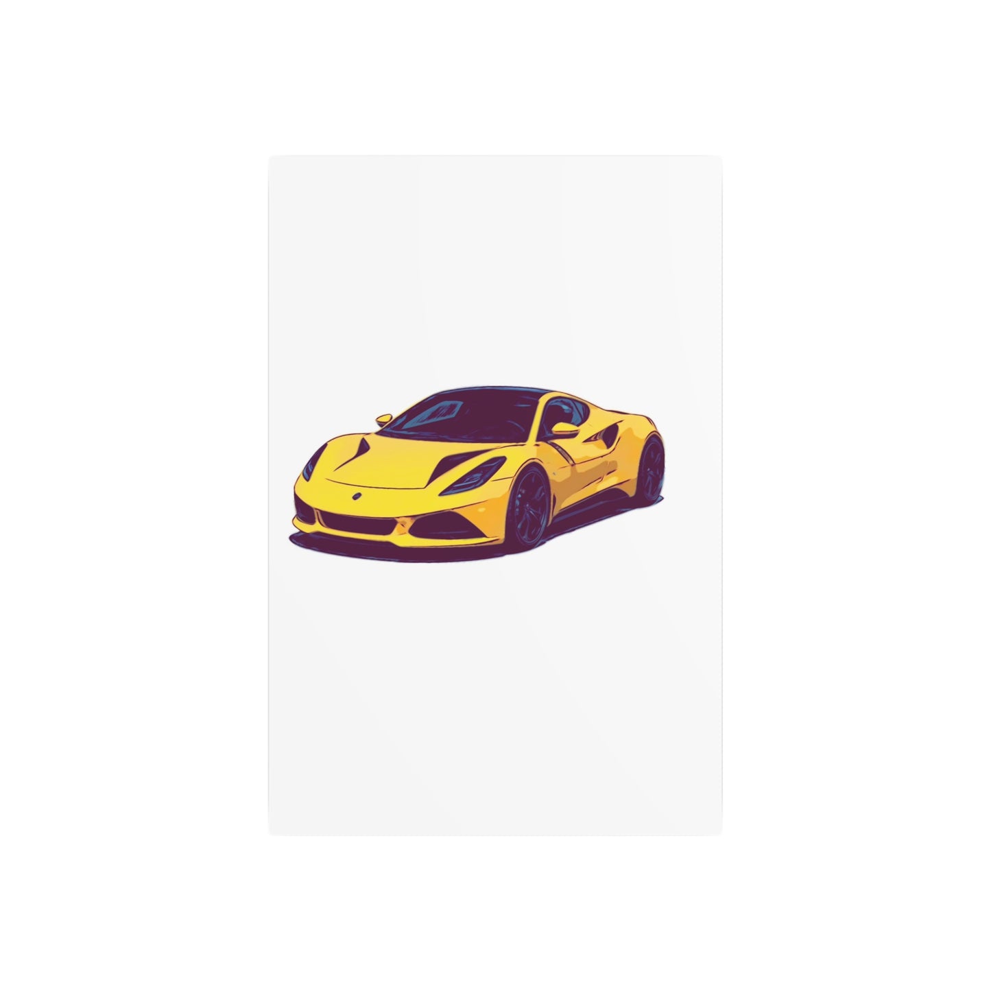 Goldflare Coupe – Exotic Performance Comic Car Wall Art