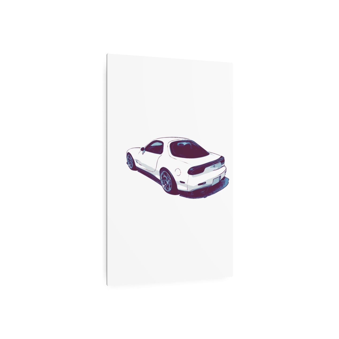Ivory Fade – Japanese Rotary Coupe Rear Profile Comic Wall Art