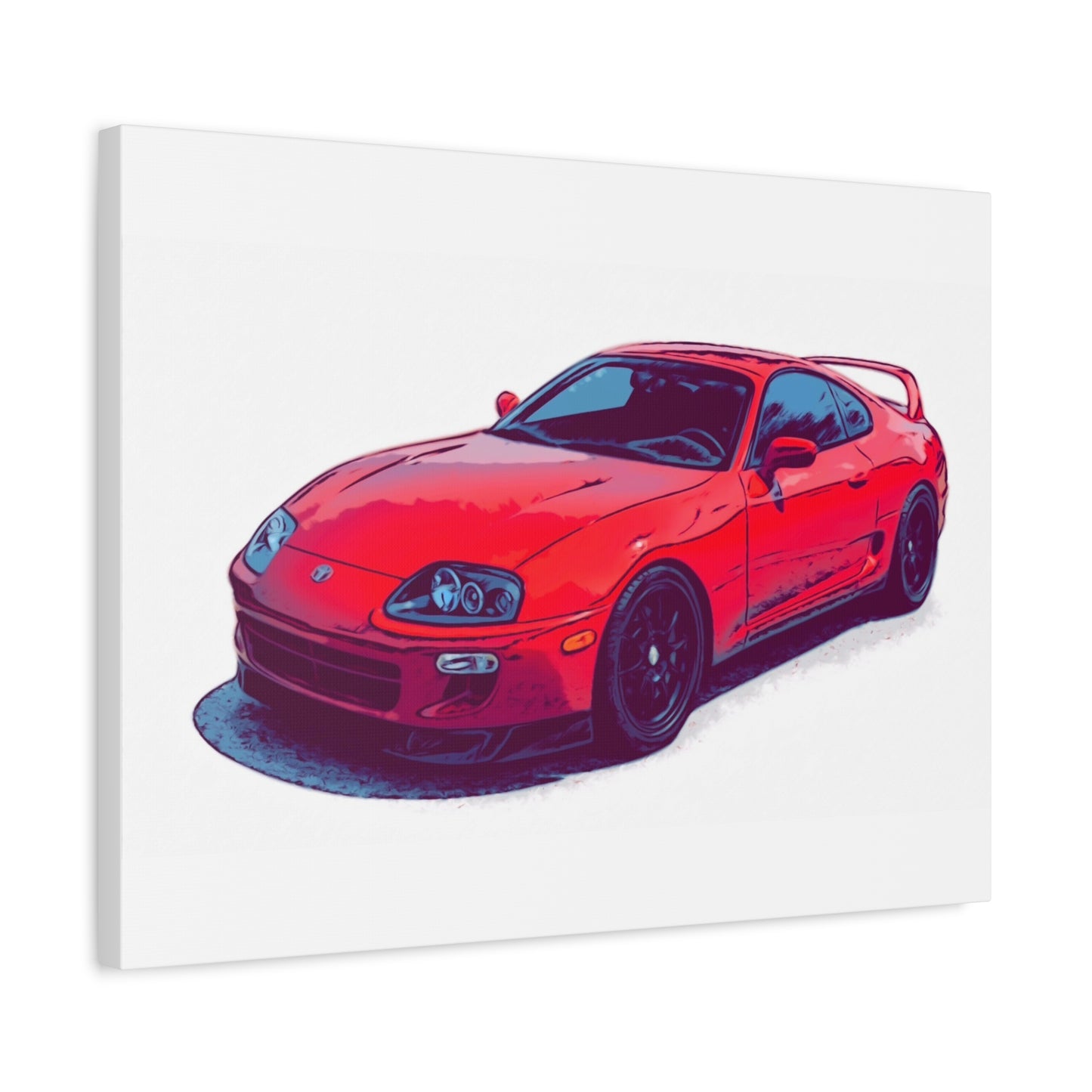 Redline Revival – 90s Japanese Sports Coupe Comic Car Wall Art
