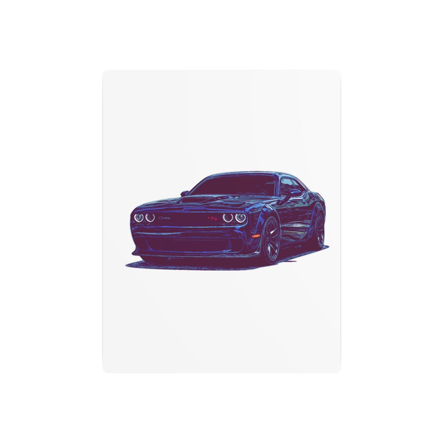Midnight Muscle Coupe – Modern Street Performance Comic Car Wall Art
