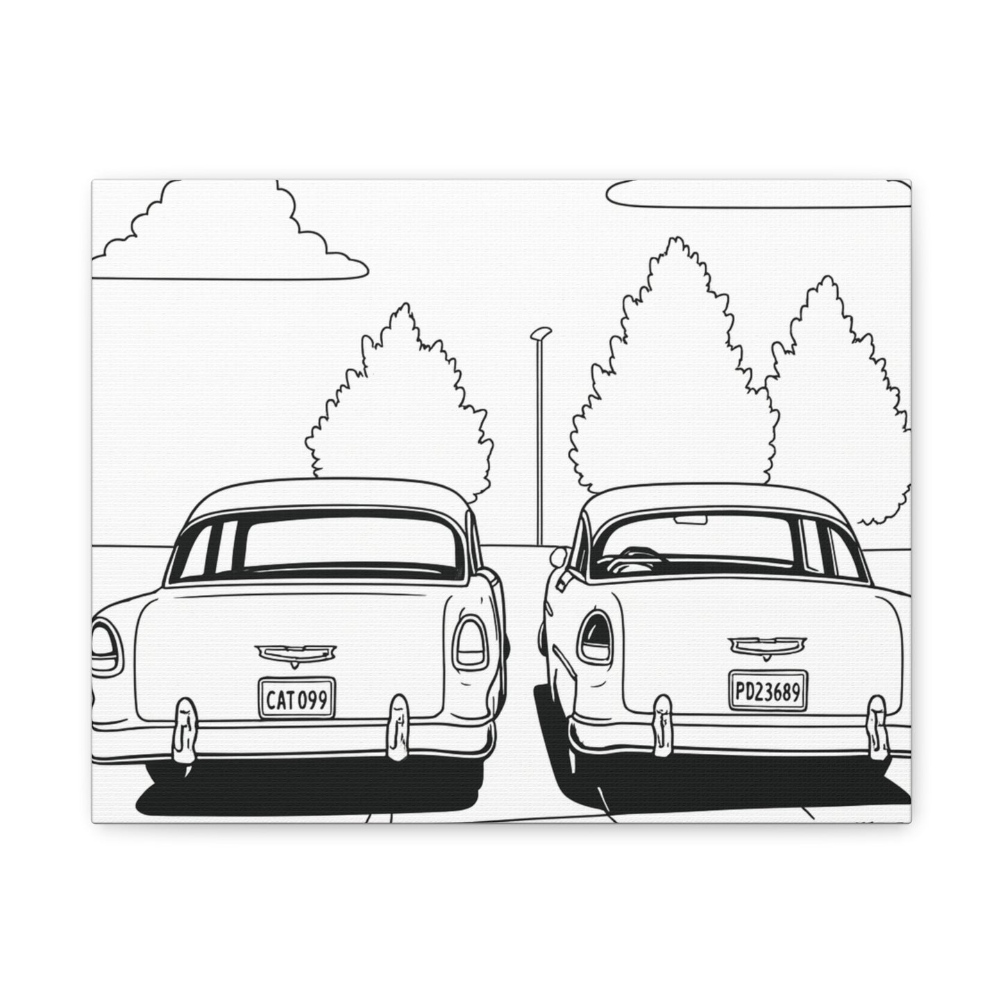 Automotive Coloring Canvas for Kids – Comic Cars™ Garage Art