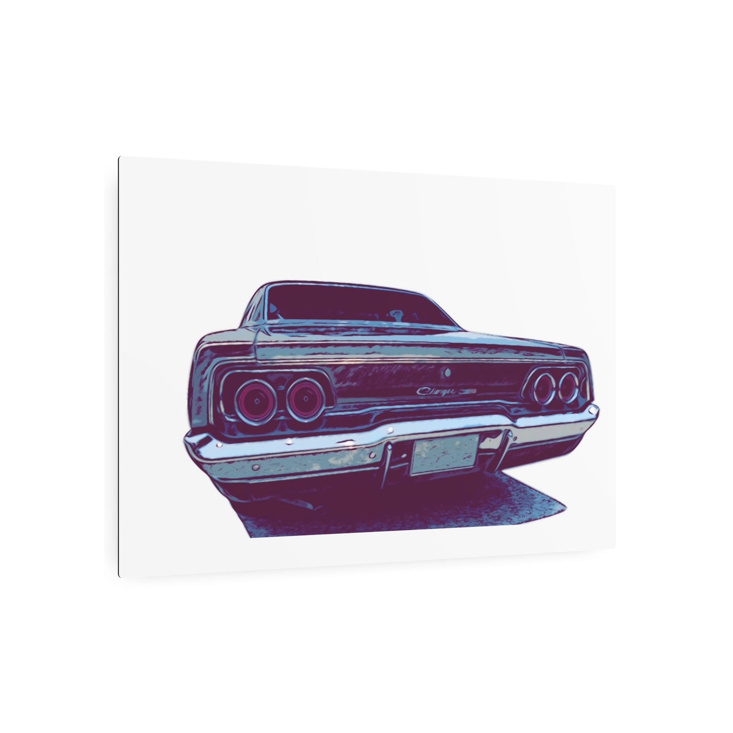 Chrome Exit – Classic Muscle Rear View Comic Car Wall Art