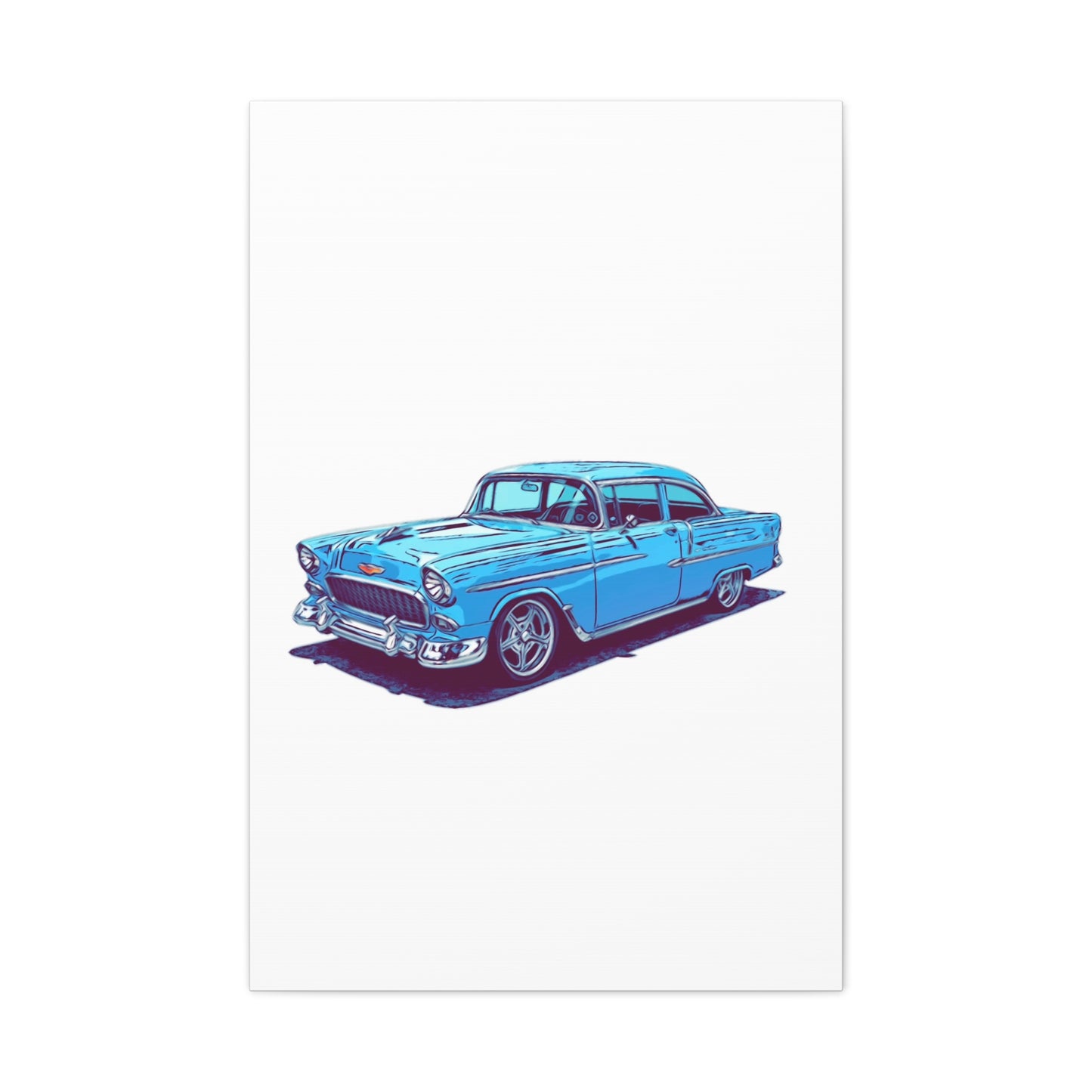 Blue Collar Royalty – Classic American Cruiser Comic Car Wall Art