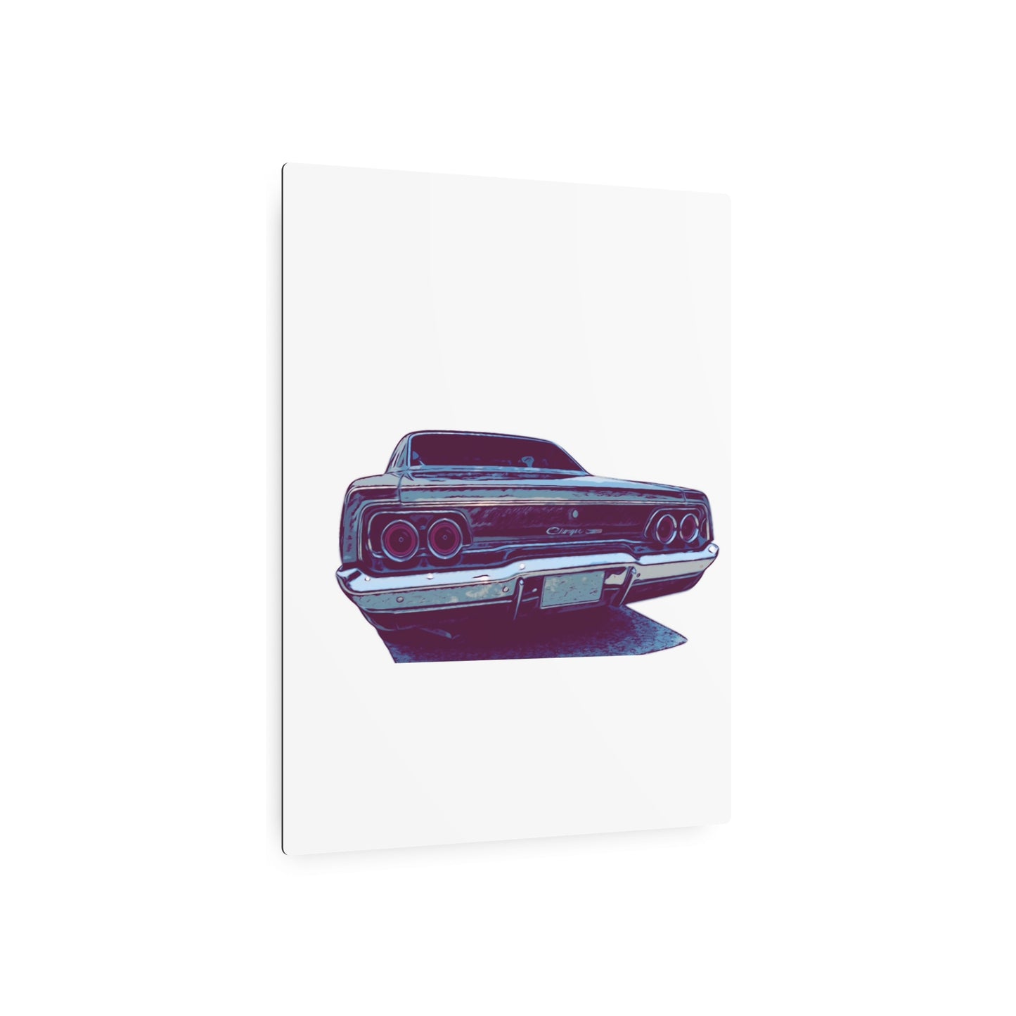 Chrome Exit – Classic Muscle Rear View Comic Car Wall Art