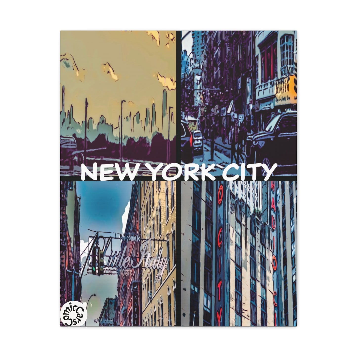 New York City Collection Matte Canvas Wall Art Urban Home Decor