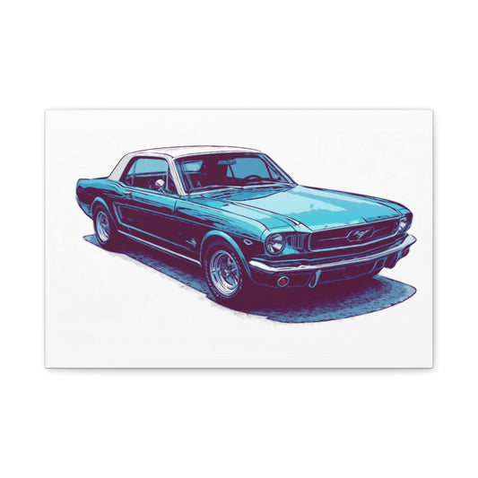 First-Gen Freedom – Classic Pony Car Comic Car Wall Art
