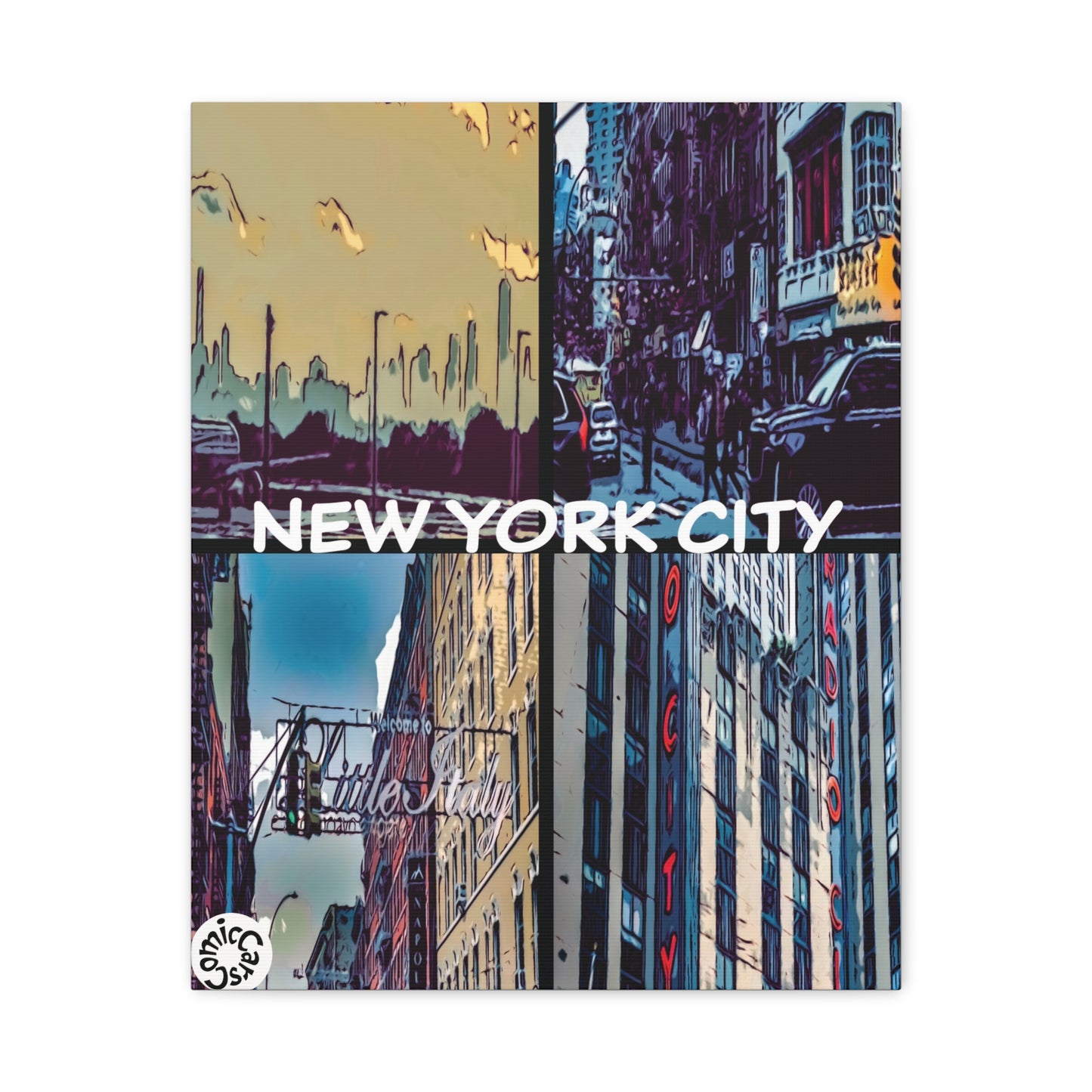 New York City Collection Matte Canvas Wall Art Urban Home Decor