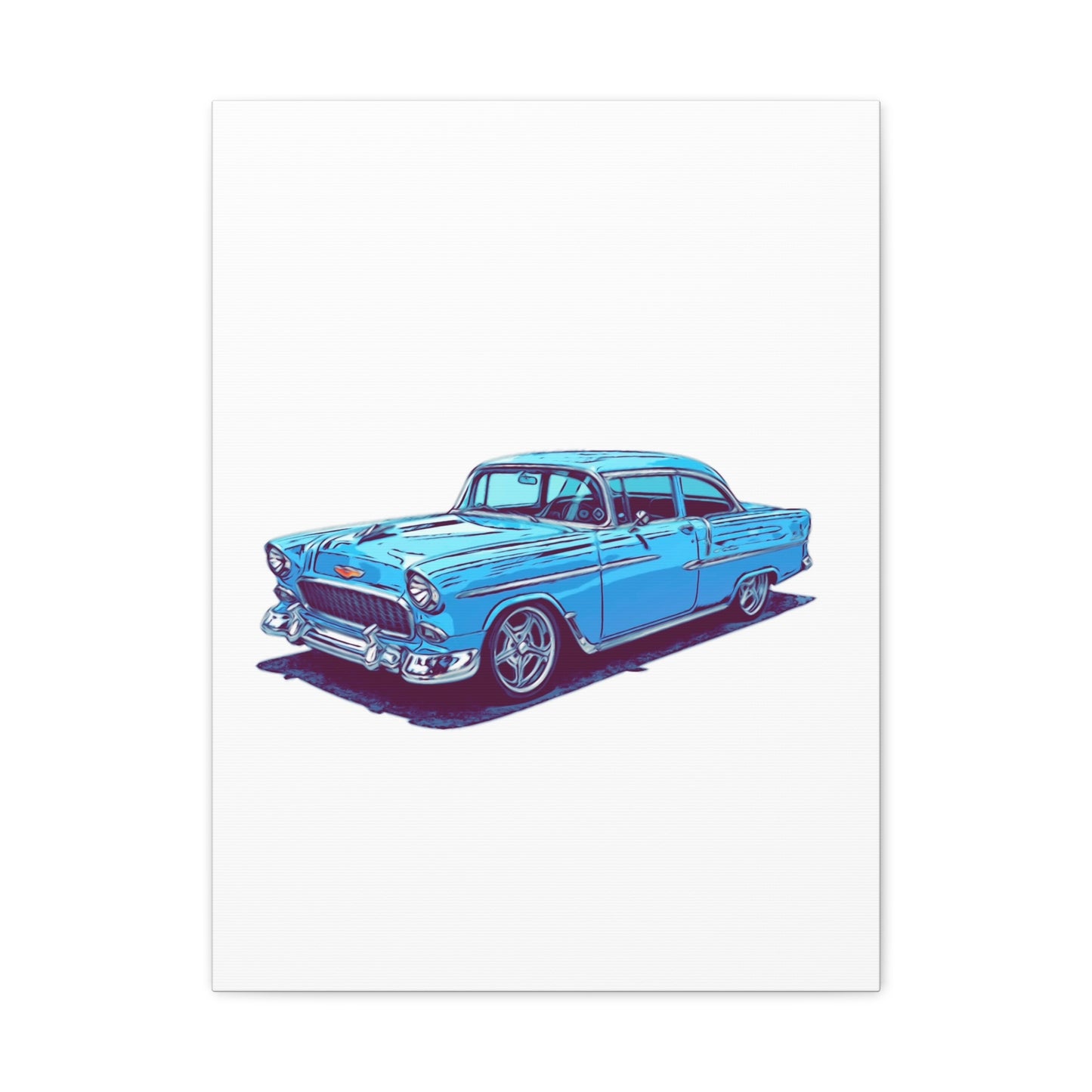 Blue Collar Royalty – Classic American Cruiser Comic Car Wall Art