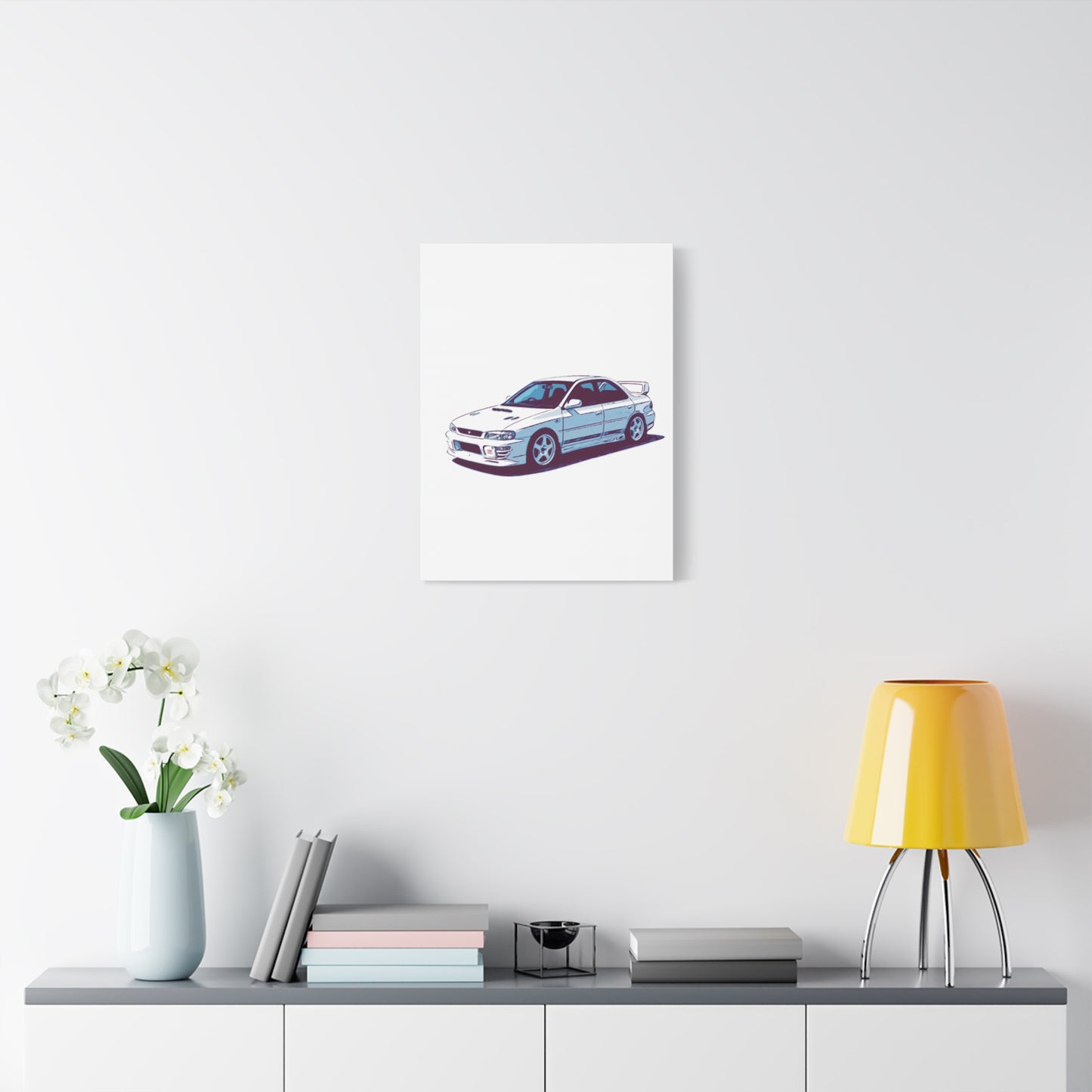 White Line Legacy – JDM Performance Sedan Comic Wall Art