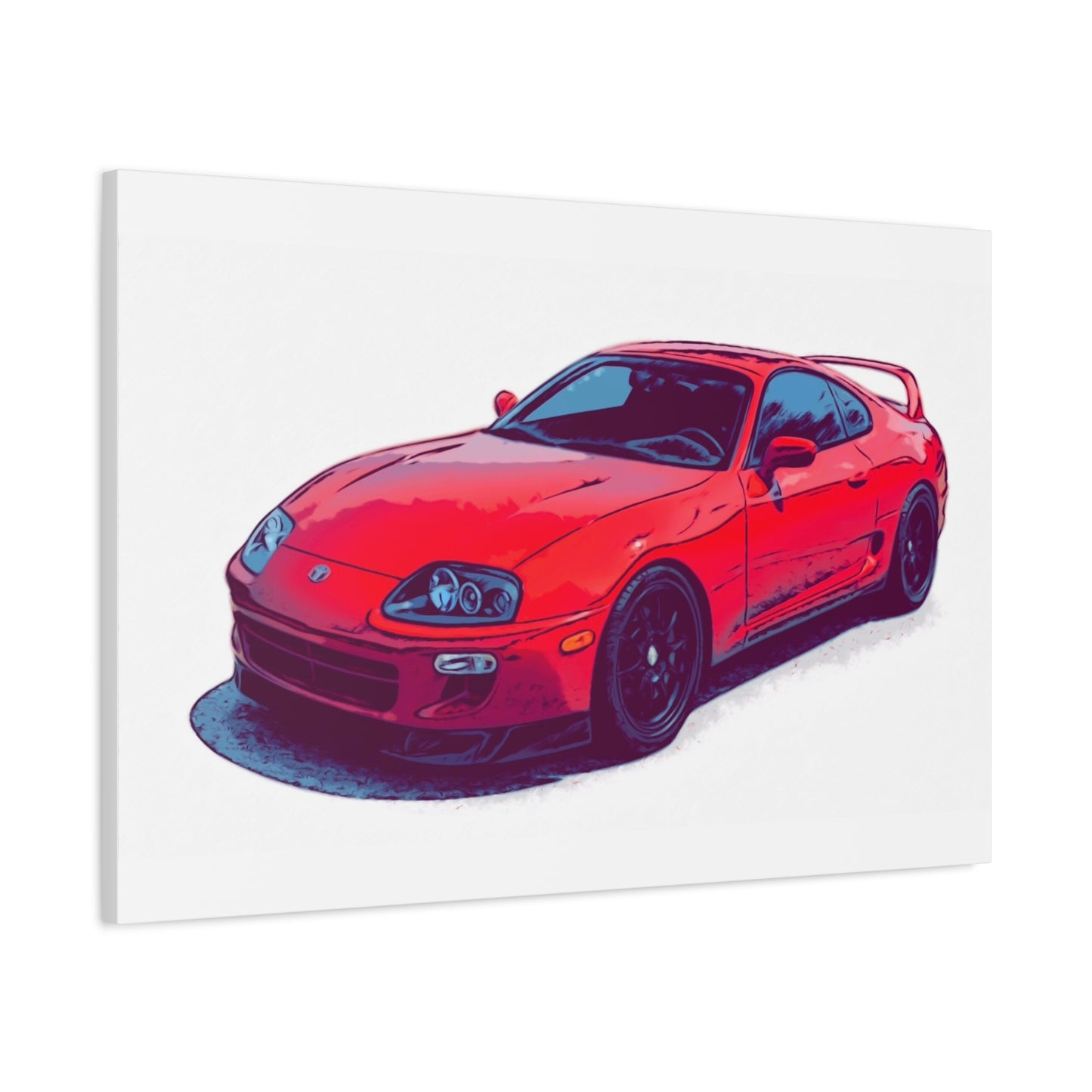 Redline Revival – 90s Japanese Sports Coupe Comic Car Wall Art