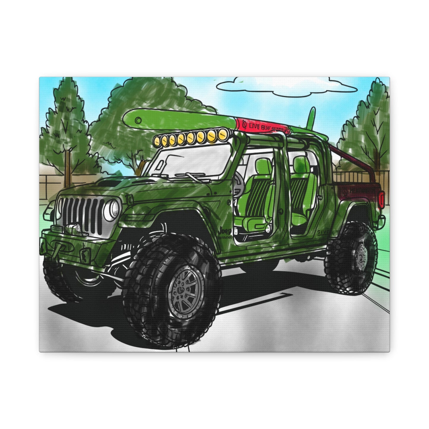 Trail Explorer Adventure – Kids Off-Road Truck Canvas Wall Art