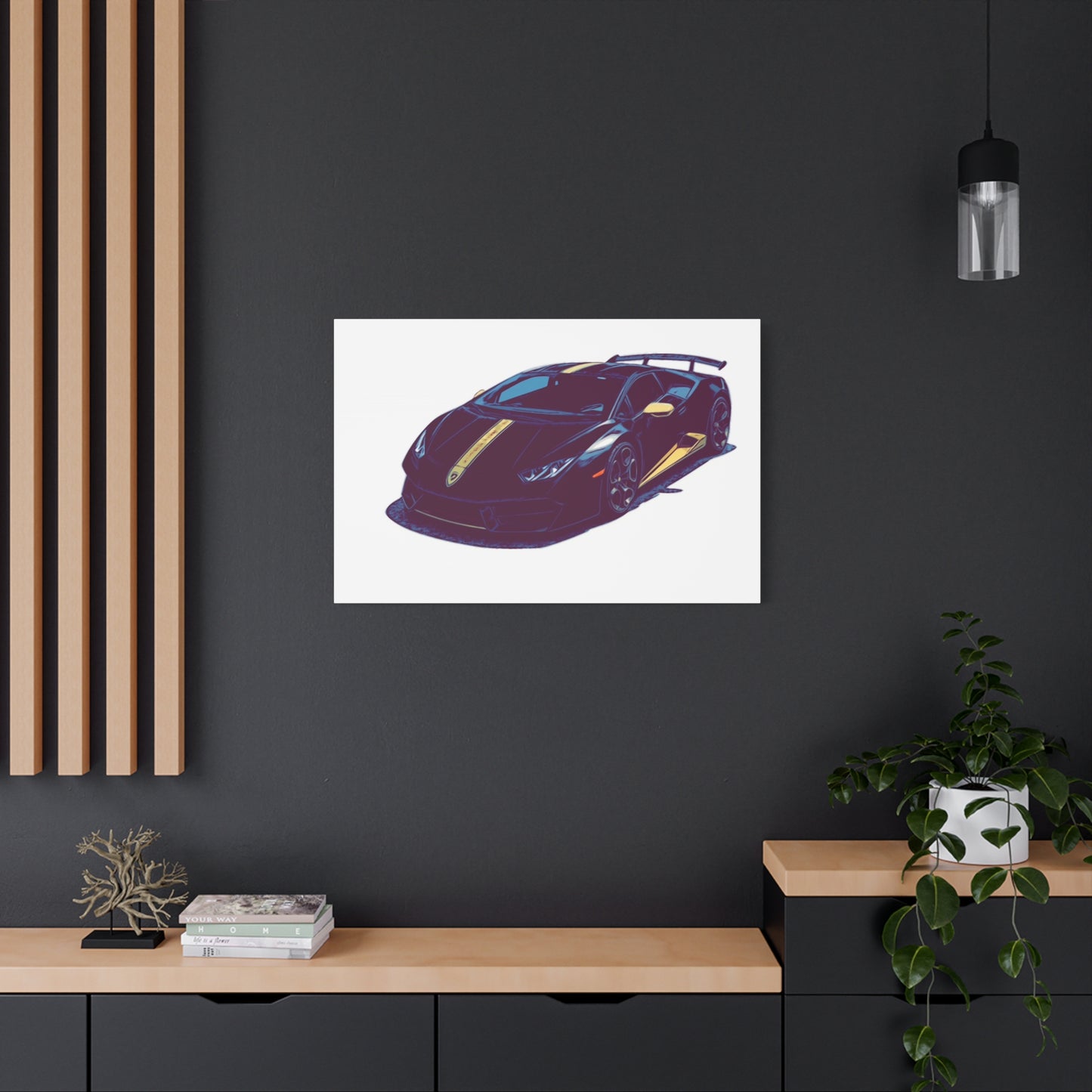 Goldline Fury – Exotic Supercar Comic Wall Art