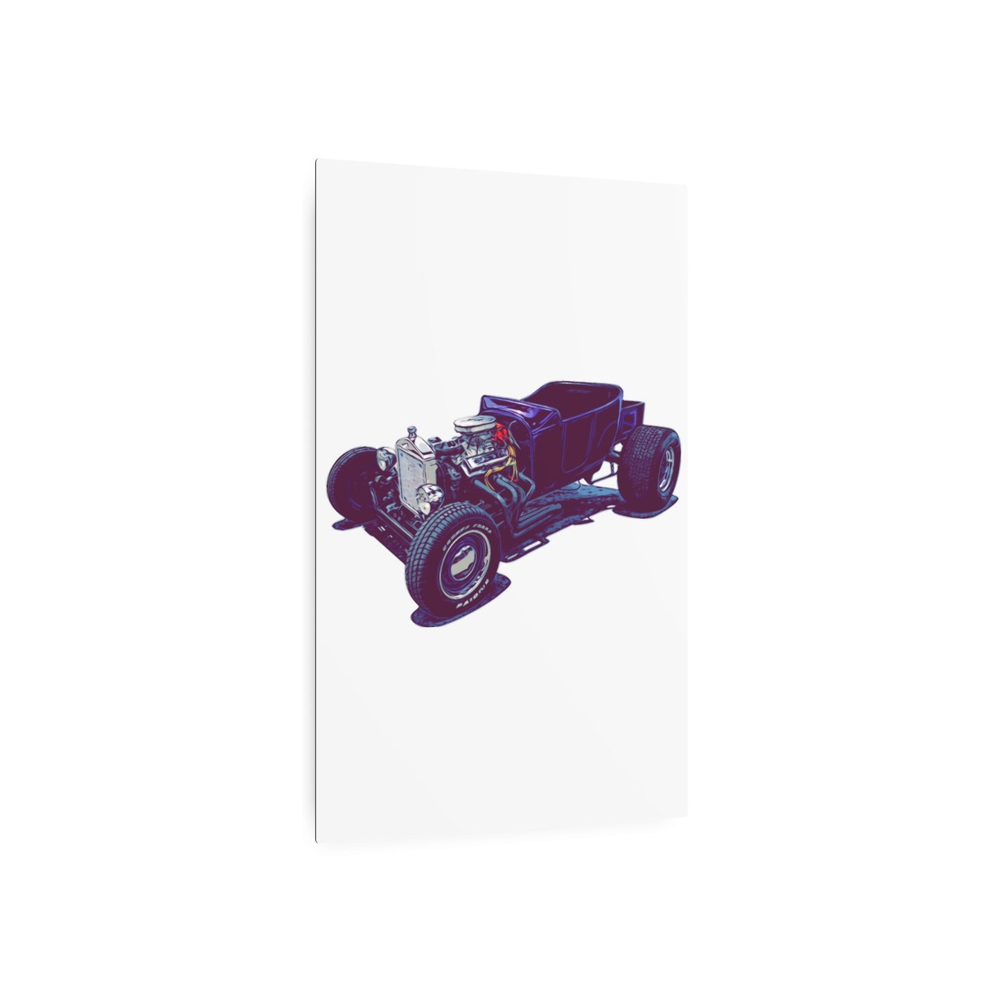 Bare Knuckle Roadster – Exposed Engine Comic Car Wall Art