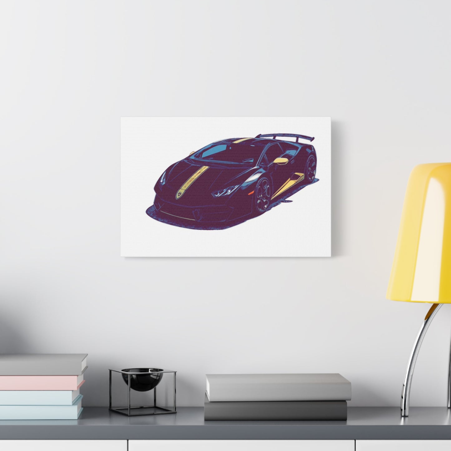 Goldline Fury – Exotic Supercar Comic Wall Art