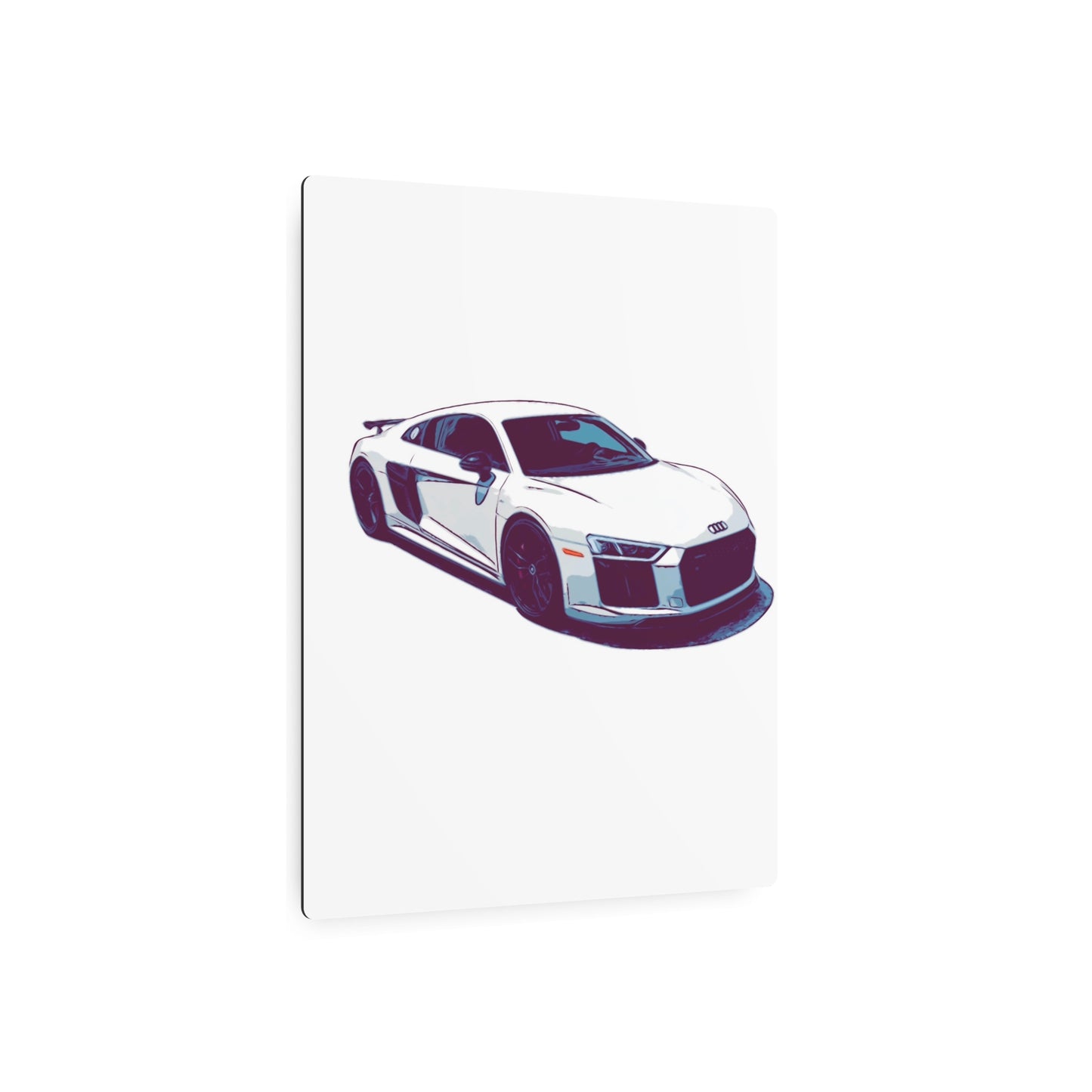 Whiteout Velocity Coupe – Clean Performance Comic Car Wall Art