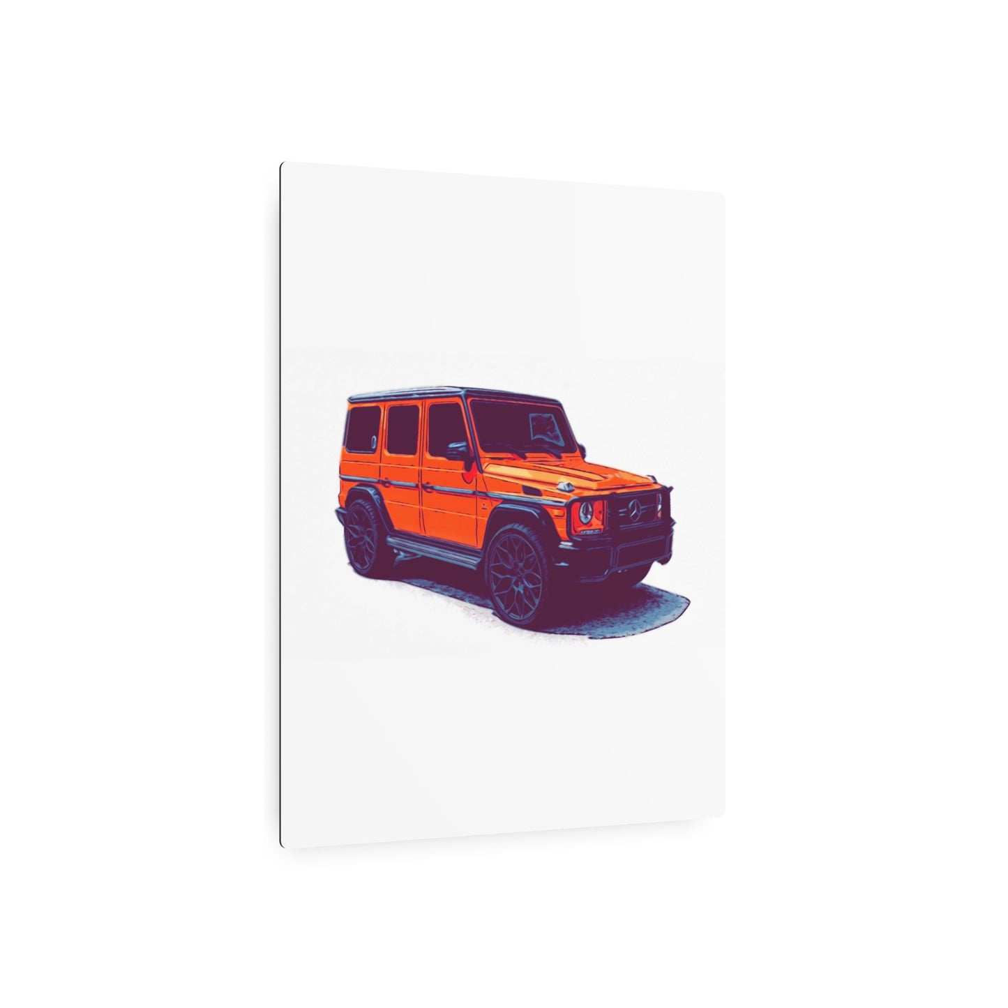 Signal Orange Sentinel – Luxury Off-Road SUV Comic Wall Art