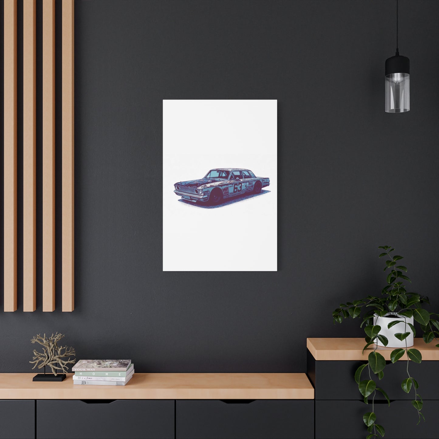 Number 63 Relic Racer – Vintage Stock Car Comic Wall Art