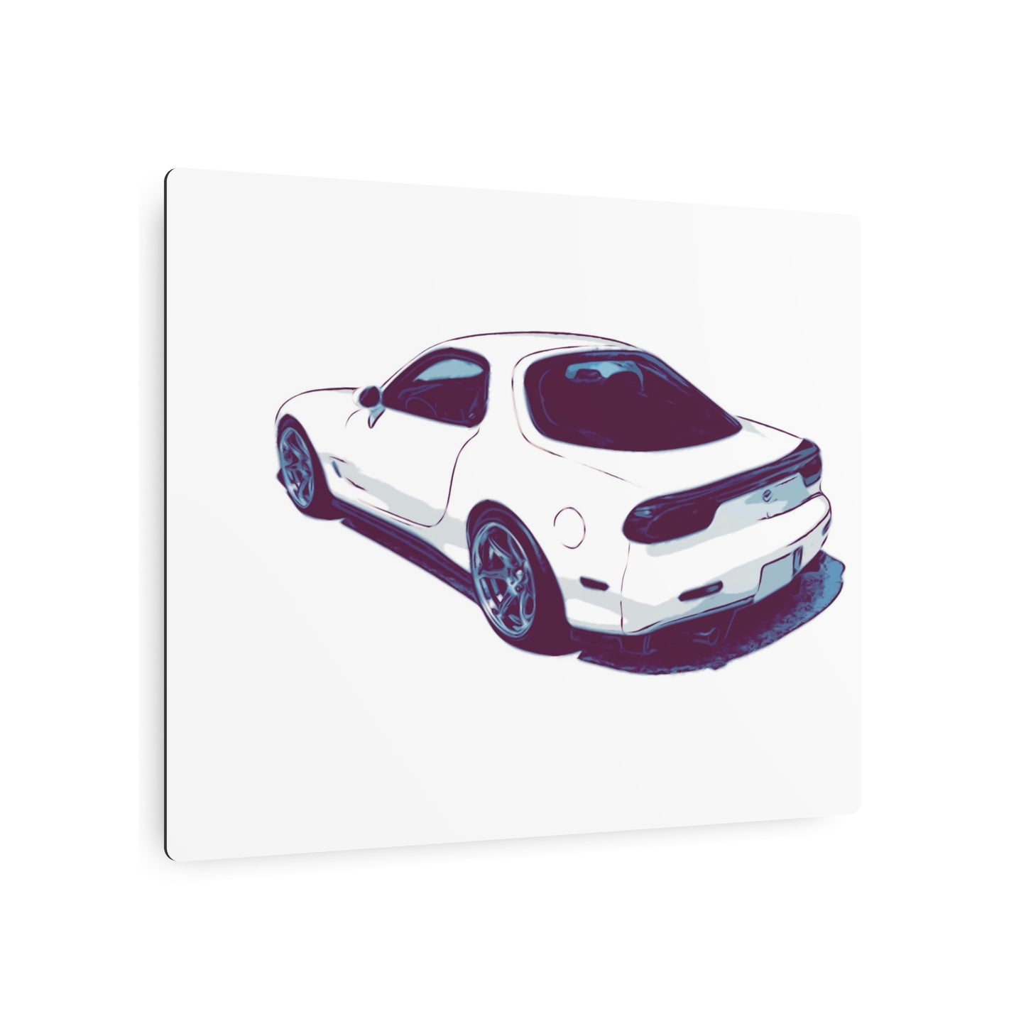 Ivory Fade – Japanese Rotary Coupe Rear Profile Comic Wall Art