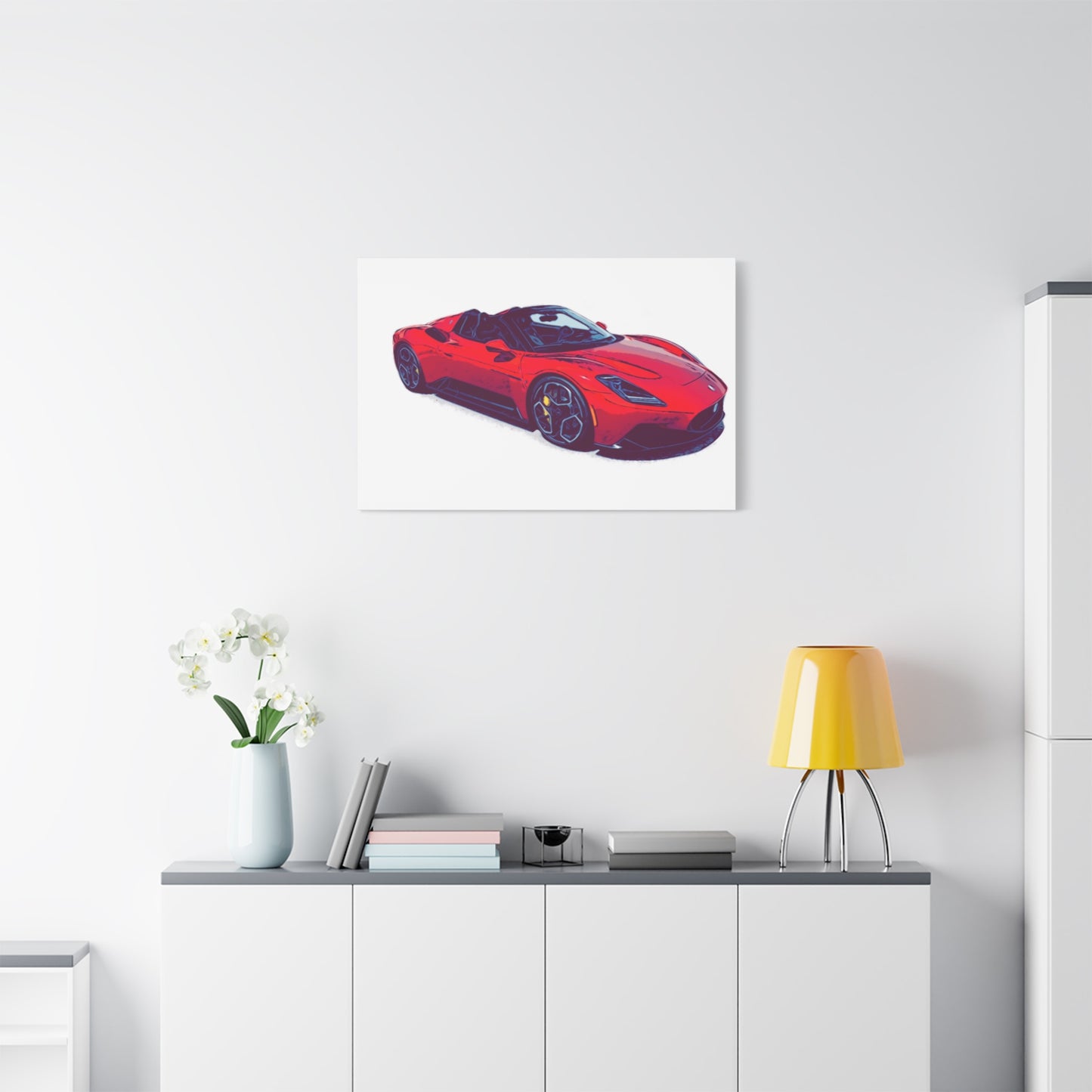 Scarlet Velocity – Modern Exotic Convertible Comic Wall Art