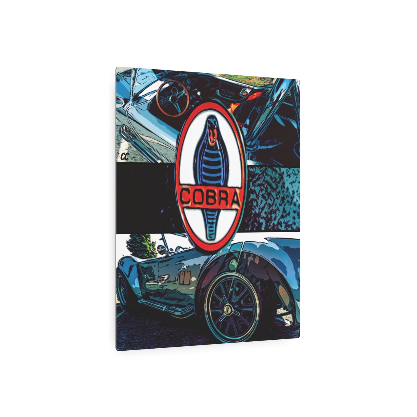 Comic My Ride! Single or Multi-Image Custom Print Metal Art Sign of YOUR whip - Vertical