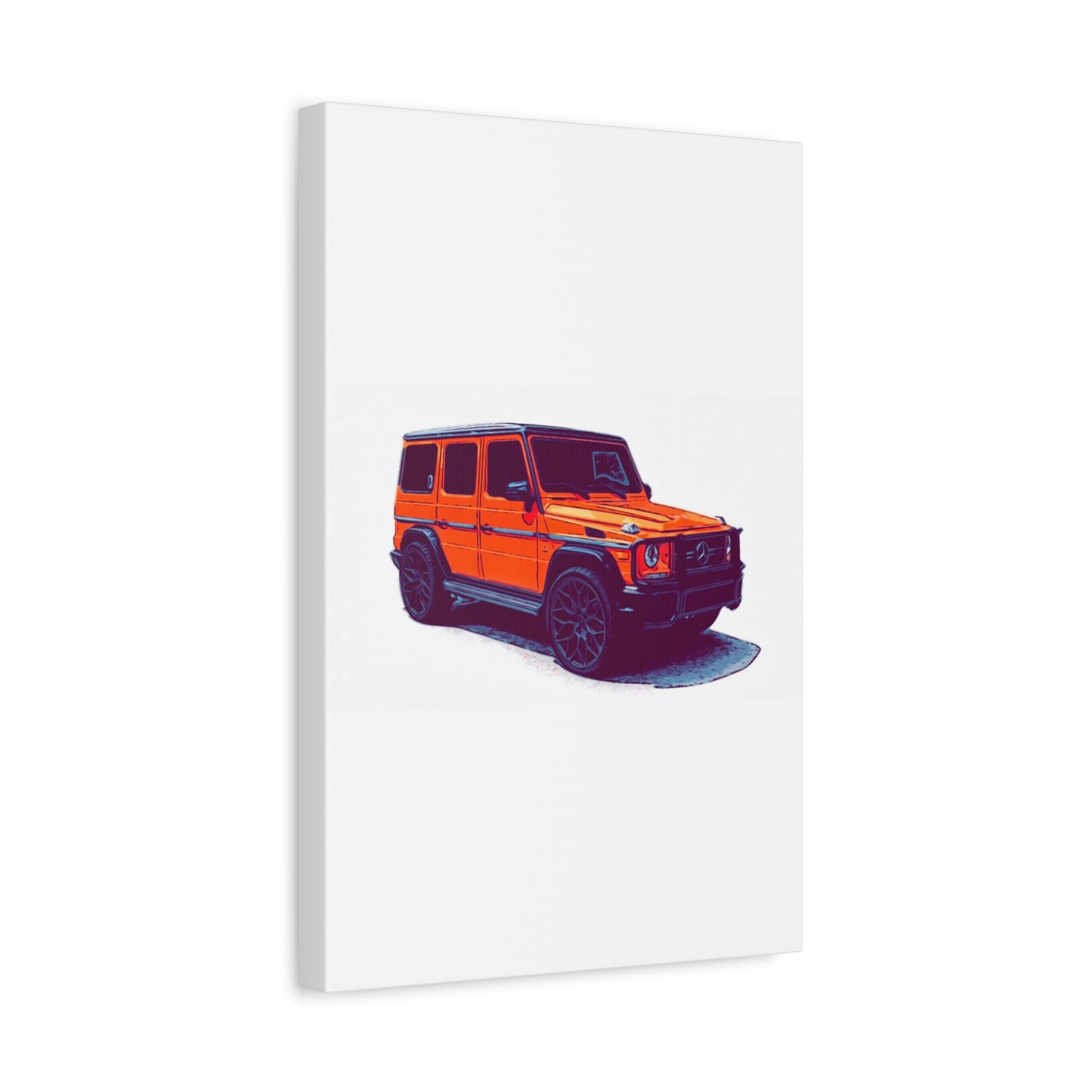 Signal Orange Sentinel – Luxury Off-Road SUV Comic Wall Art