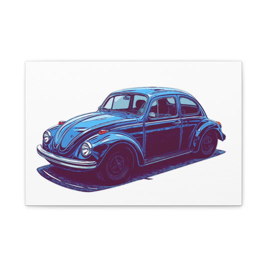 Blue Collar Classic – Vintage Air-Cooled Comic Car Wall Art