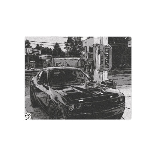 Metal Art Sign Modern Muscle Car Gas Pump Garage Wall Art