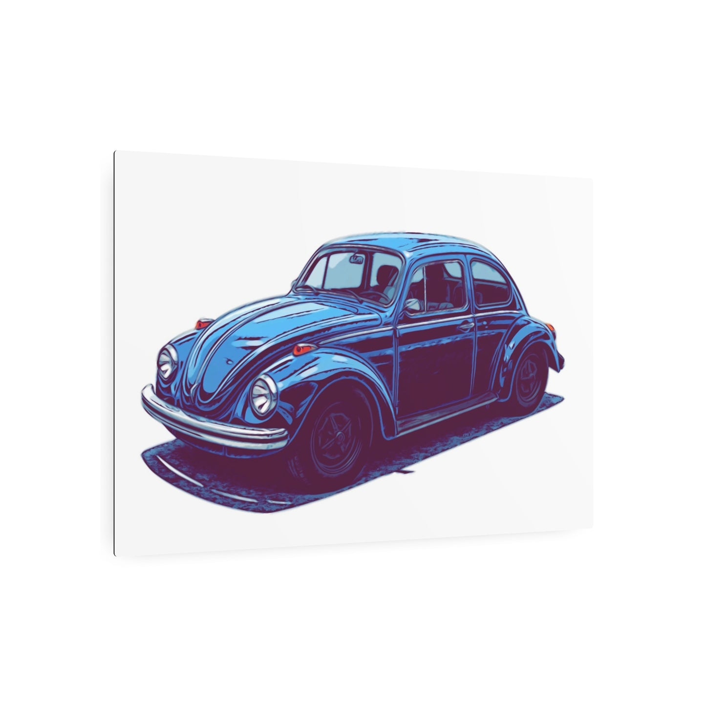 Blue Collar Classic – Vintage Air-Cooled Comic Car Wall Art