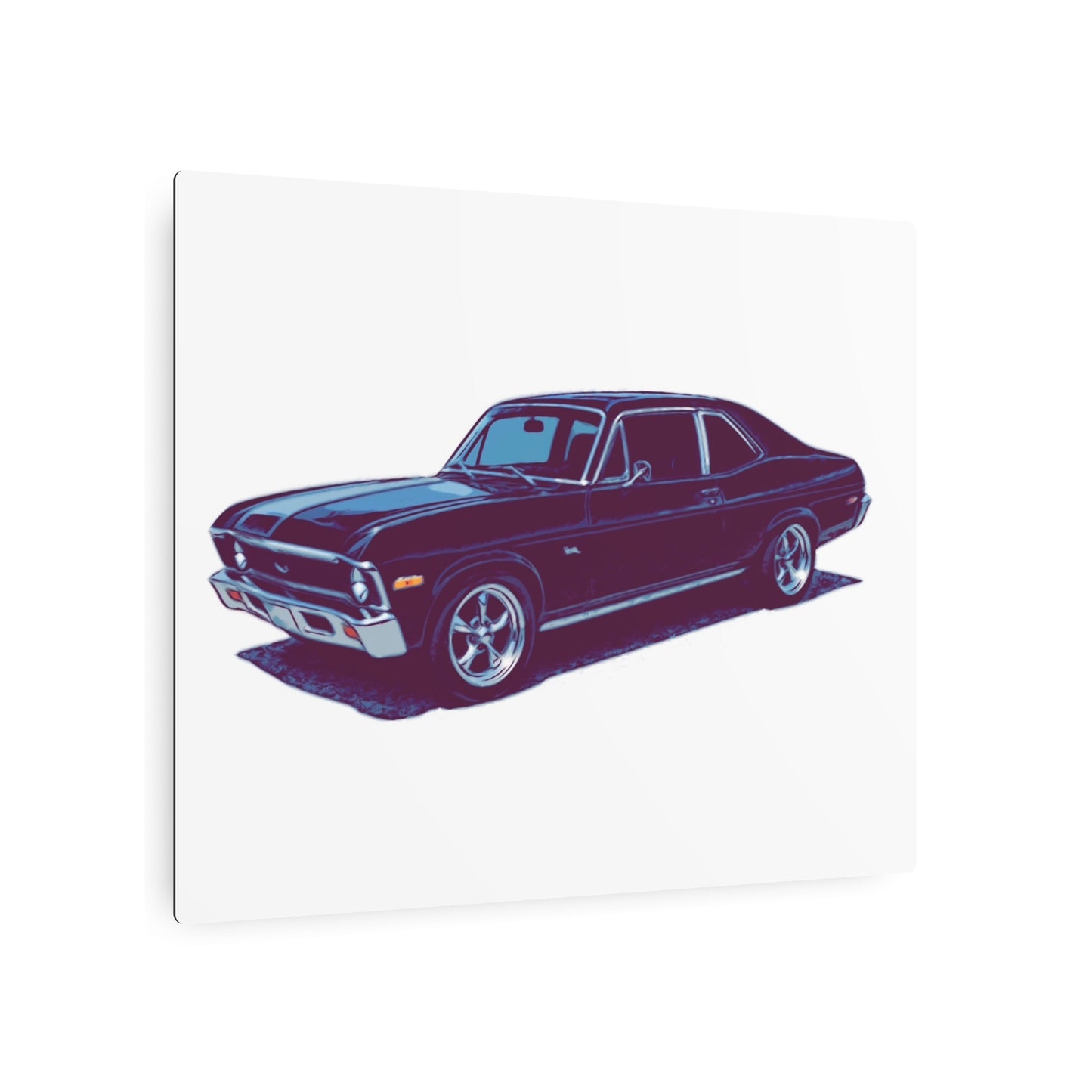 Midnight Cruiser – Classic Muscle Side Profile Comic Car Wall Art