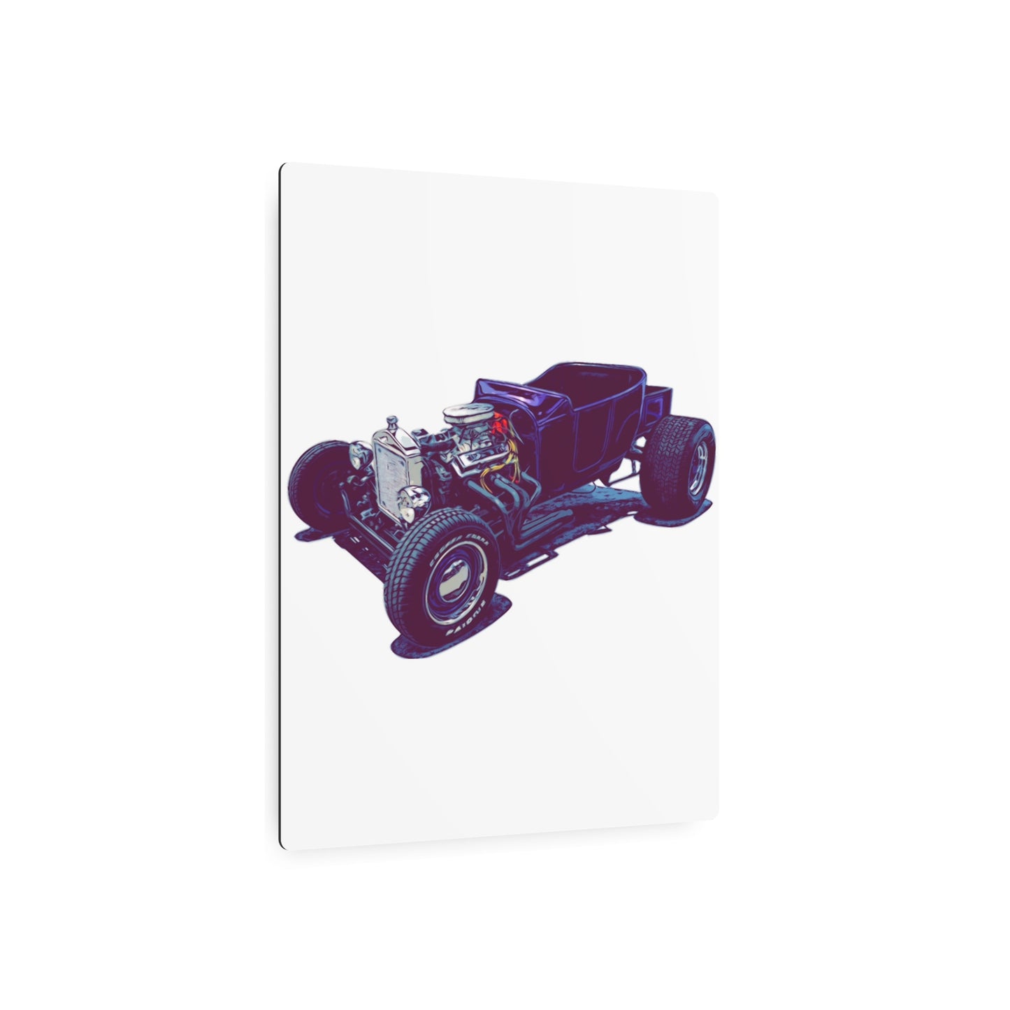 Bare Knuckle Roadster – Exposed Engine Comic Car Wall Art
