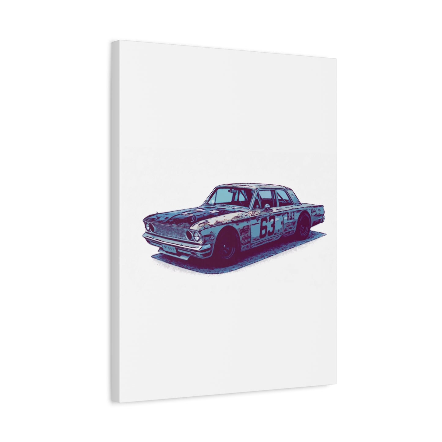 Number 63 Relic Racer – Vintage Stock Car Comic Wall Art