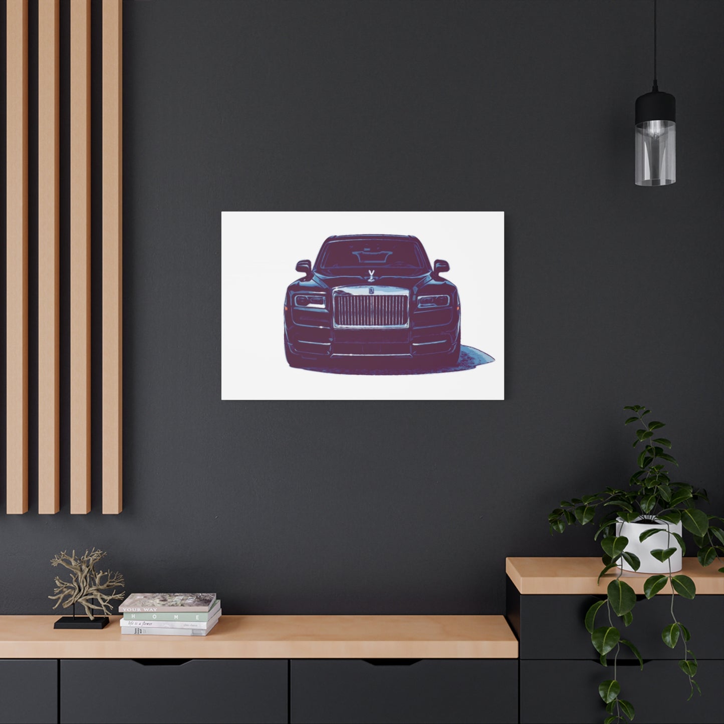 Silent Authority – Luxury Sedan Comic Wall Art