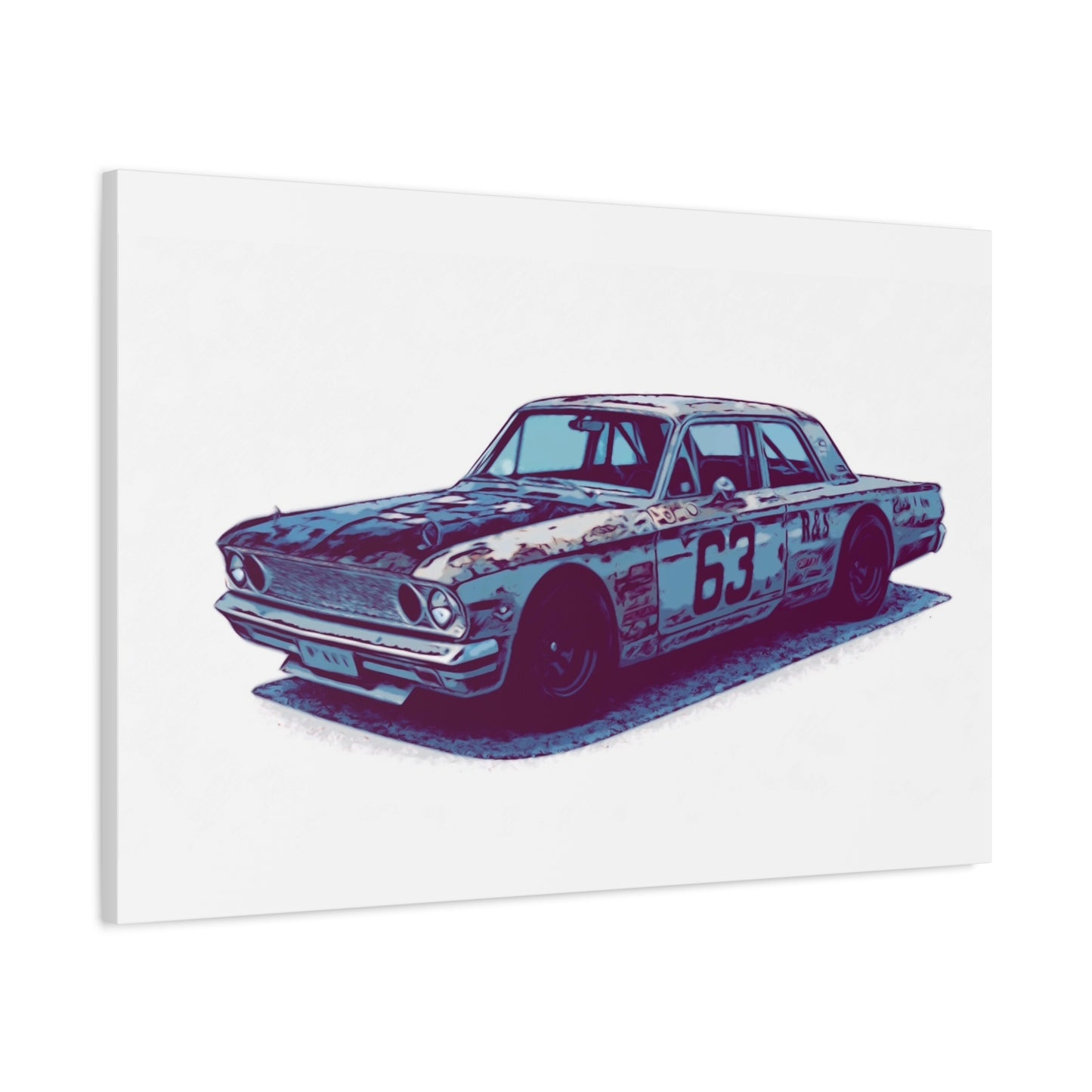 Number 63 Relic Racer – Vintage Stock Car Comic Wall Art