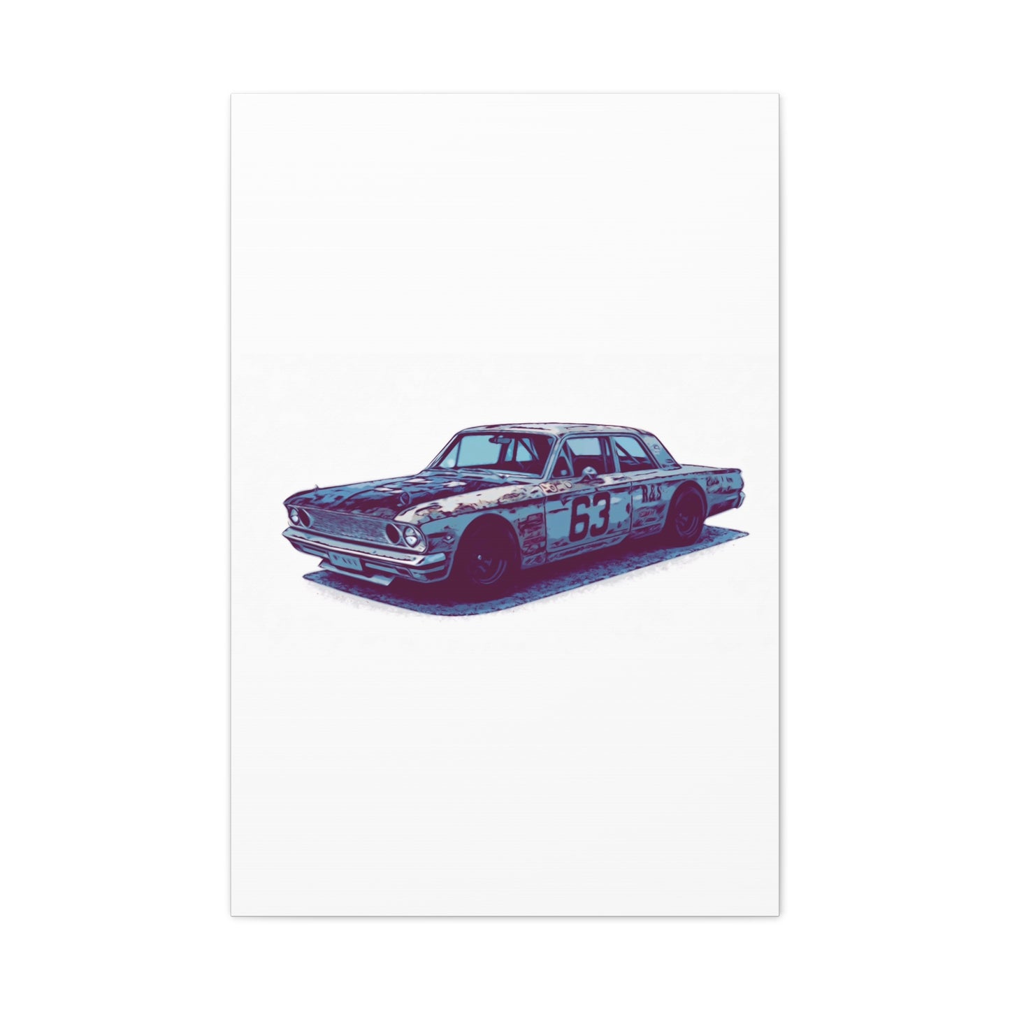 Number 63 Relic Racer – Vintage Stock Car Comic Wall Art