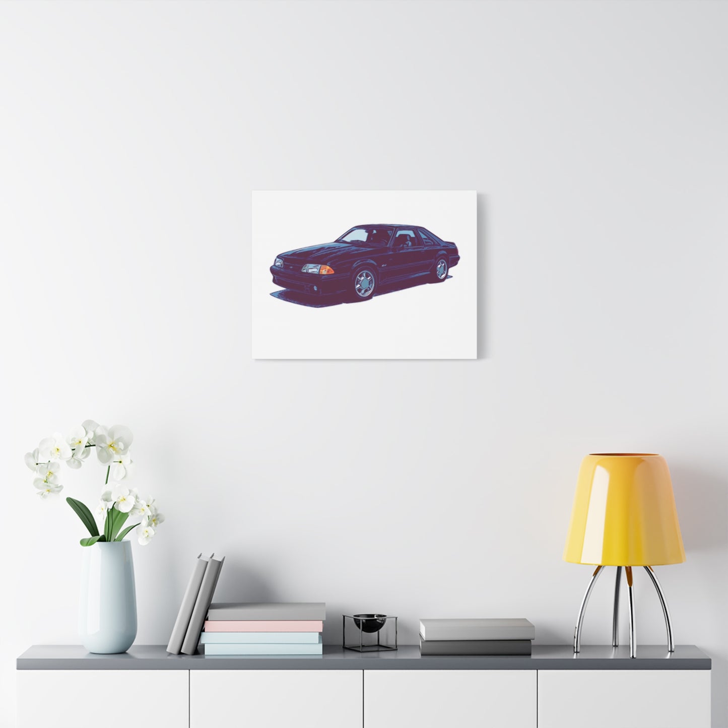 Ironline Notchback – Retro Street Coupe Comic Car Wall Art