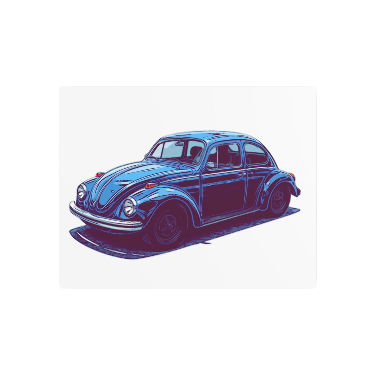 Blue Collar Classic – Vintage Air-Cooled Comic Car Wall Art