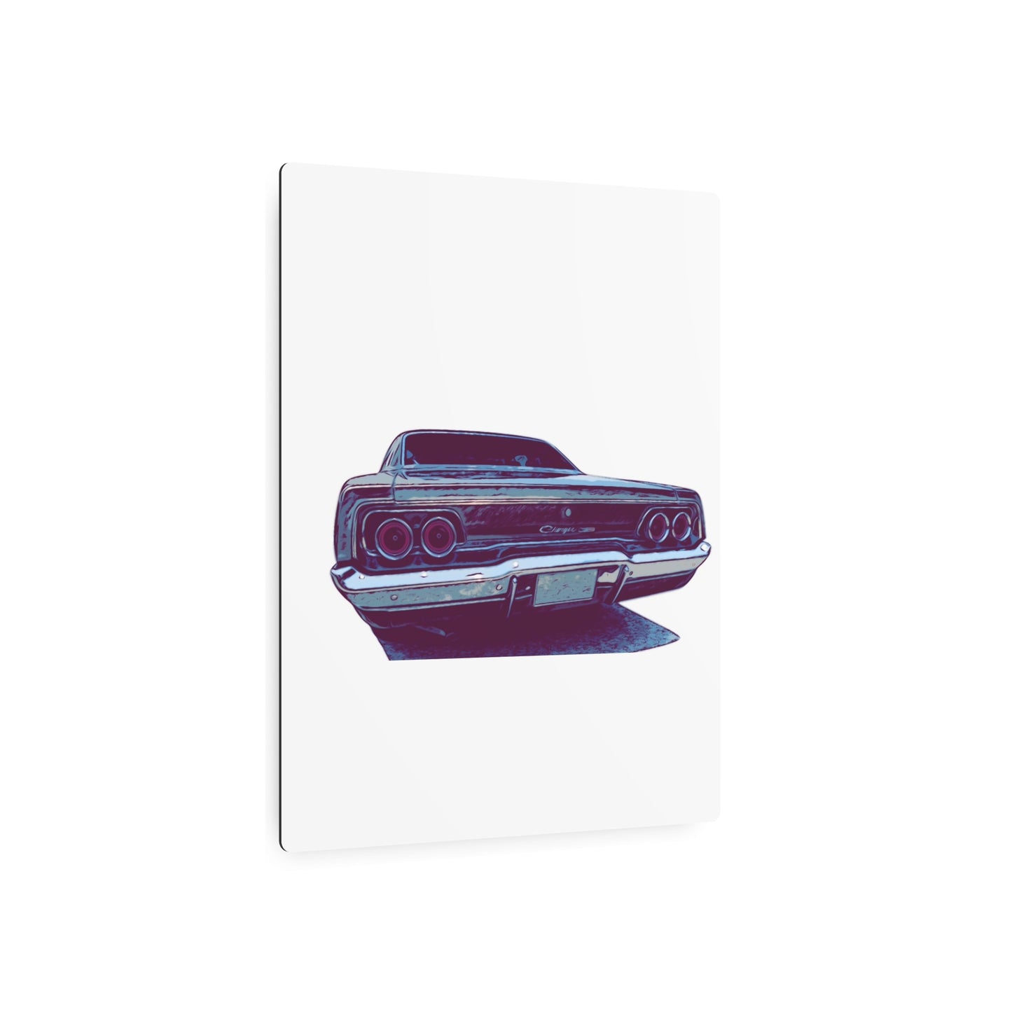 Chrome Exit – Classic Muscle Rear View Comic Car Wall Art