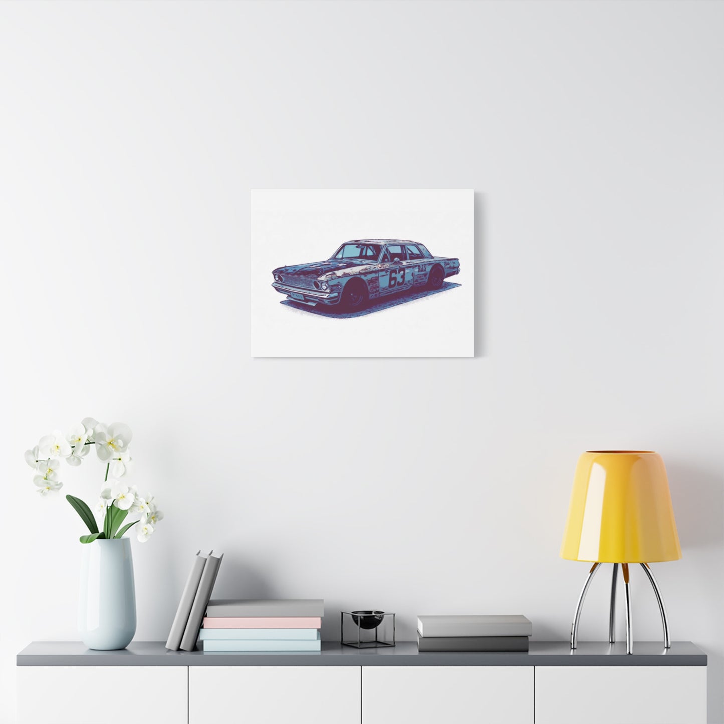 Number 63 Relic Racer – Vintage Stock Car Comic Wall Art