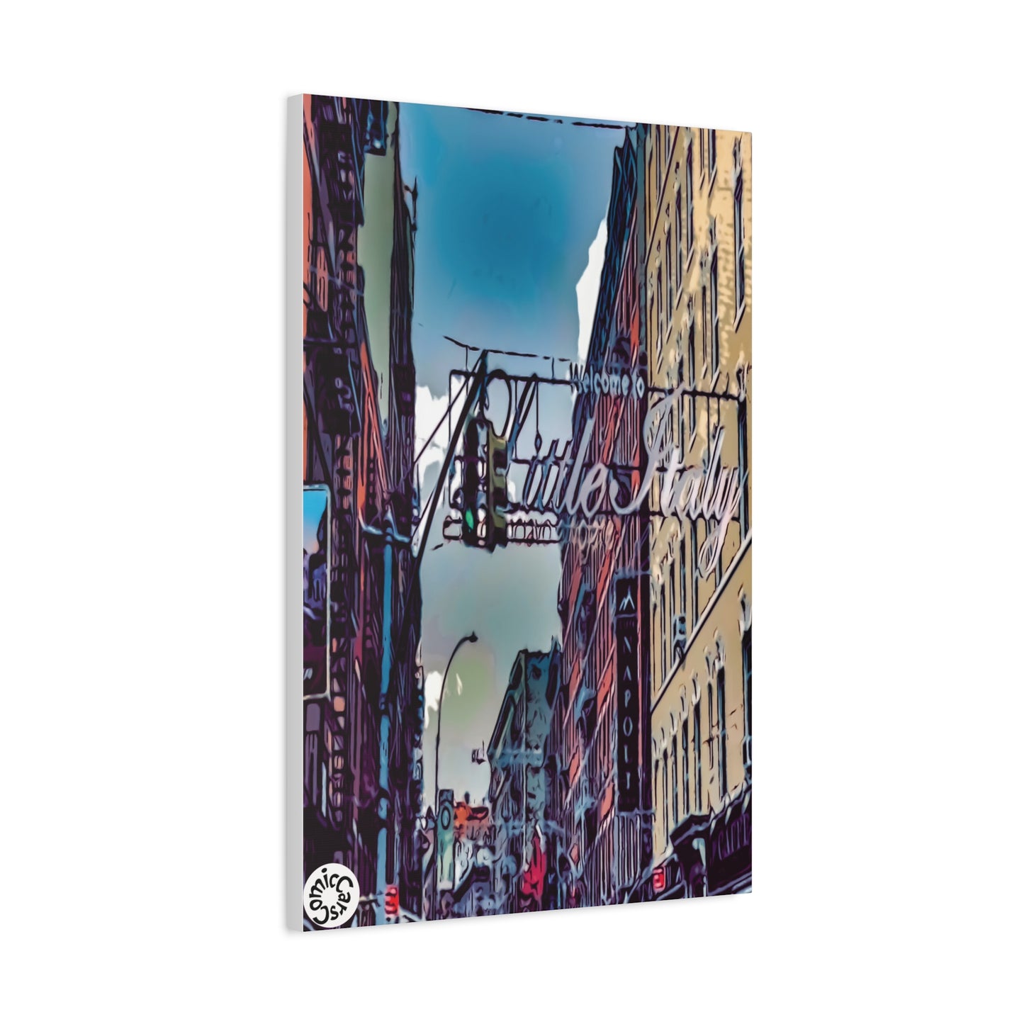 New York City Little Italy Matte Canvas Wall Art Urban Home Decor