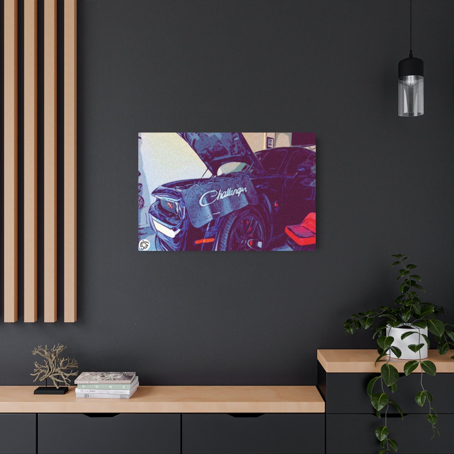 Metal Art Sign Modern Muscle Car Comic Shop Decor
