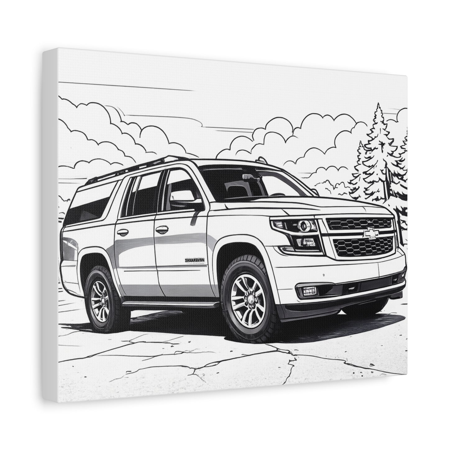 Automotive Coloring Canvas for Kids – Comic Cars™ Garage Art